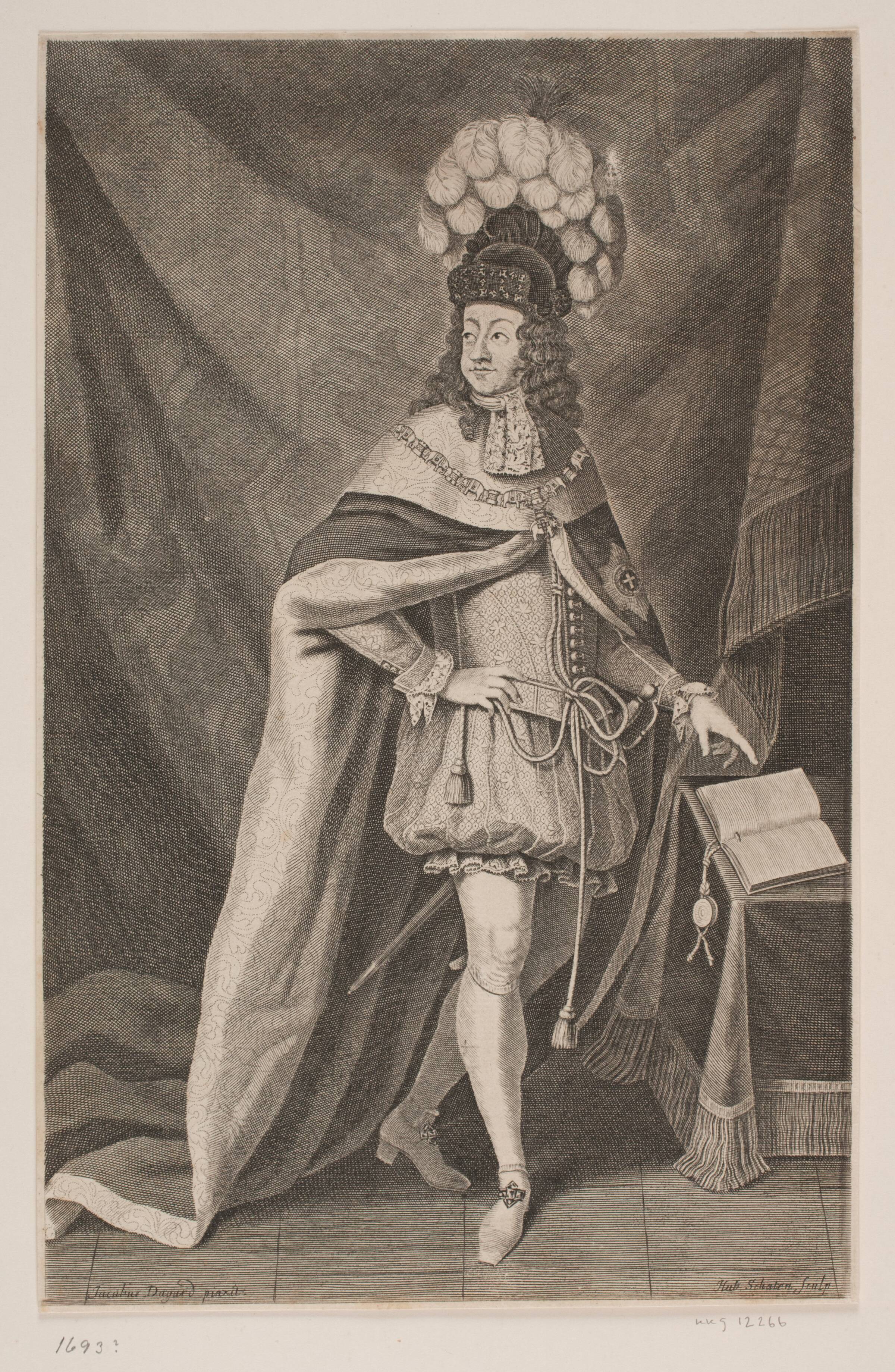 Kong Christian V, Hubert Schaten, 1693