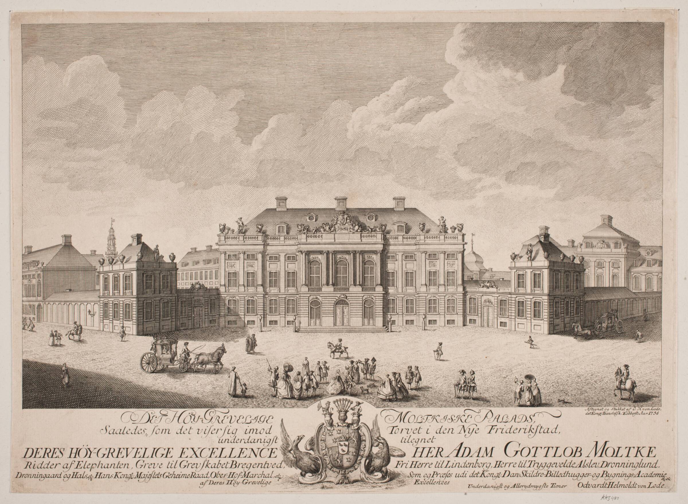 Det Moltkeske Palais på Amalienborg Slotsplads, Odvardt Helmoldt de Lode, 1756