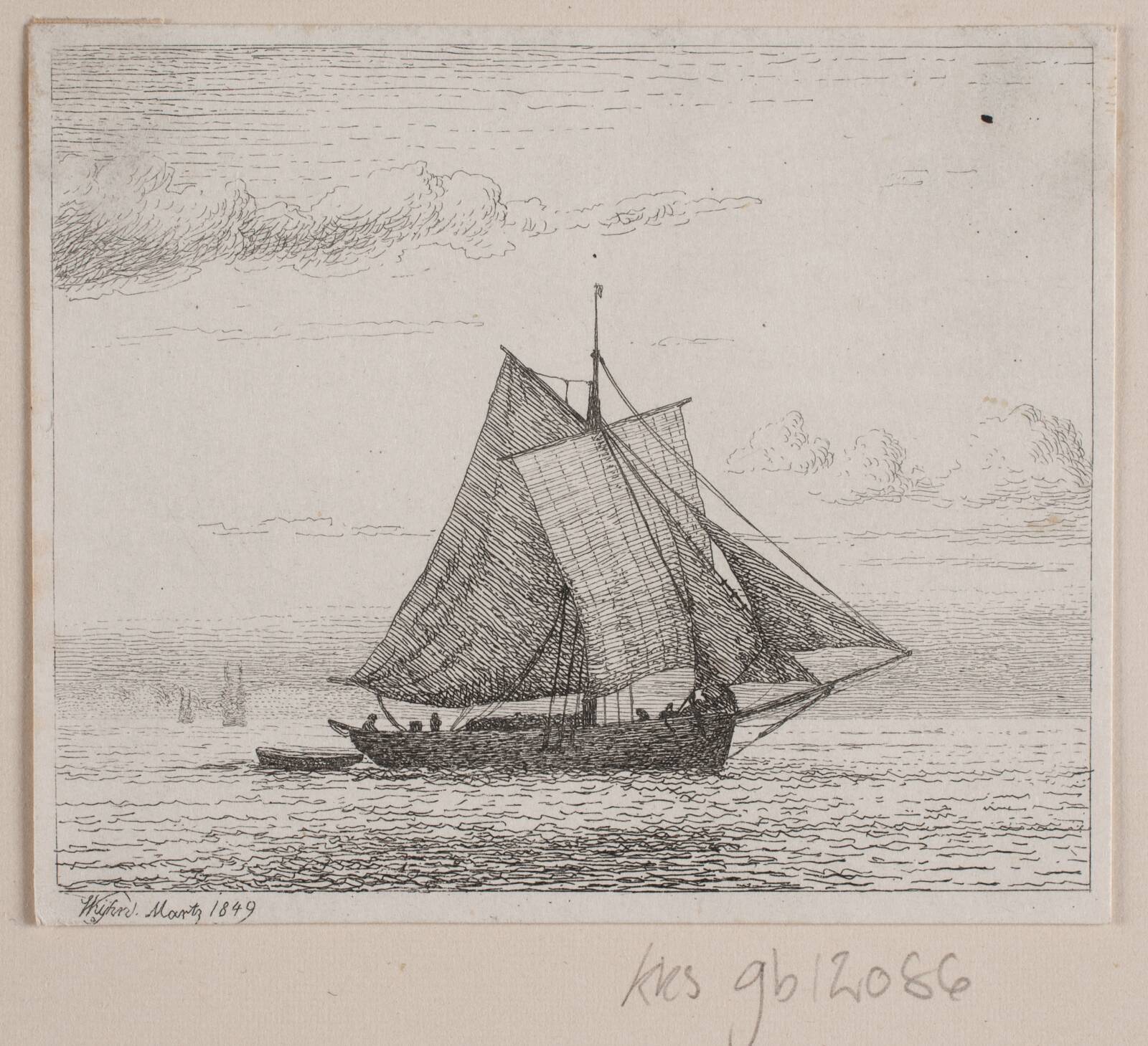 En jagt, Vilhelm Kyhn, 1849