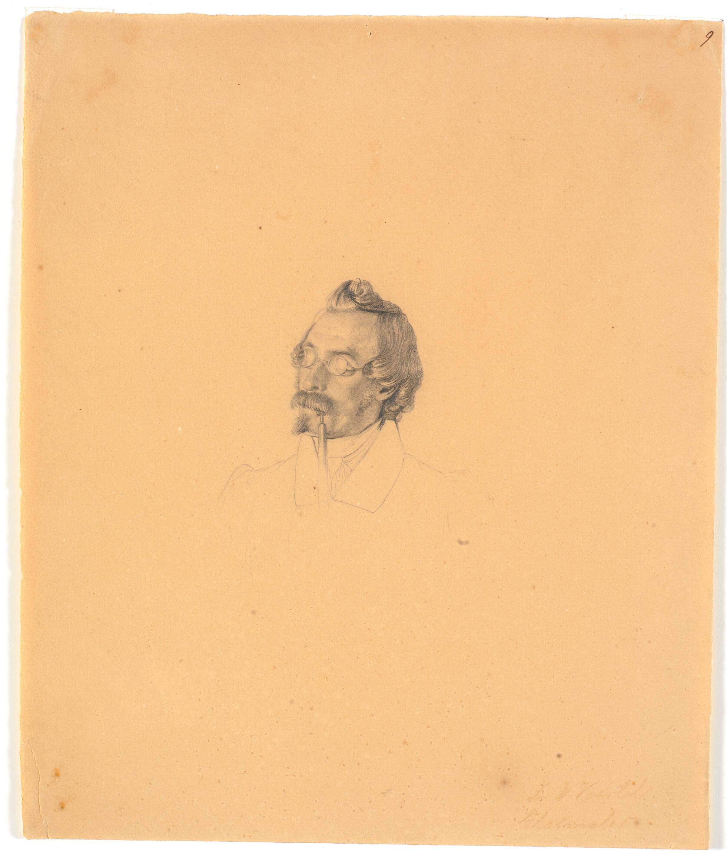 Portræt af glasmaler Friedrich Vörtel, Wilhelm Bendz, 1832