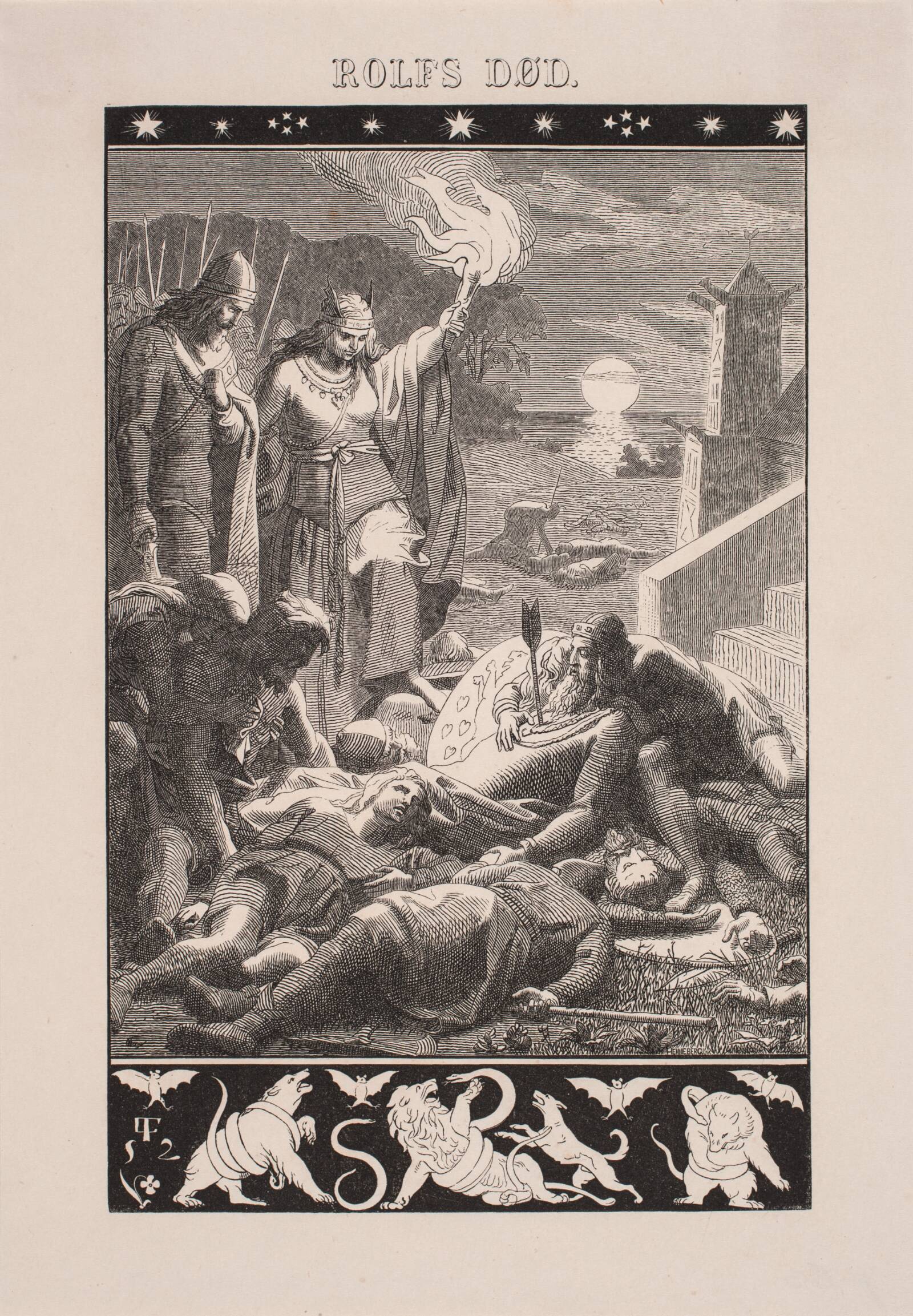 Rolfs død, H.C. Henneberg, 1852