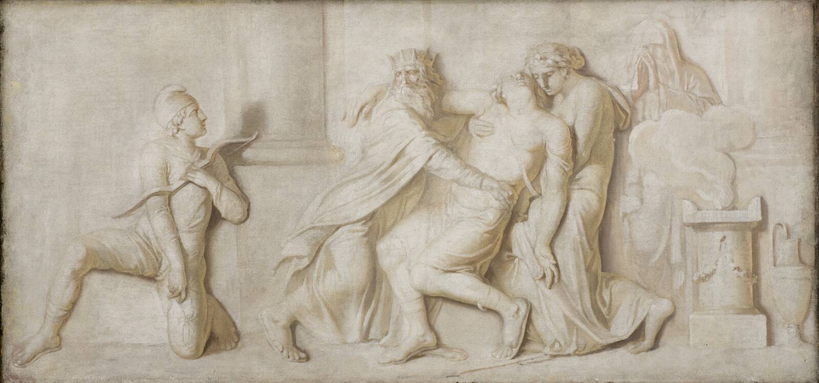 Achilleus' død for Paris' pileskud, Nicolai Abildgaard, 1794-1798