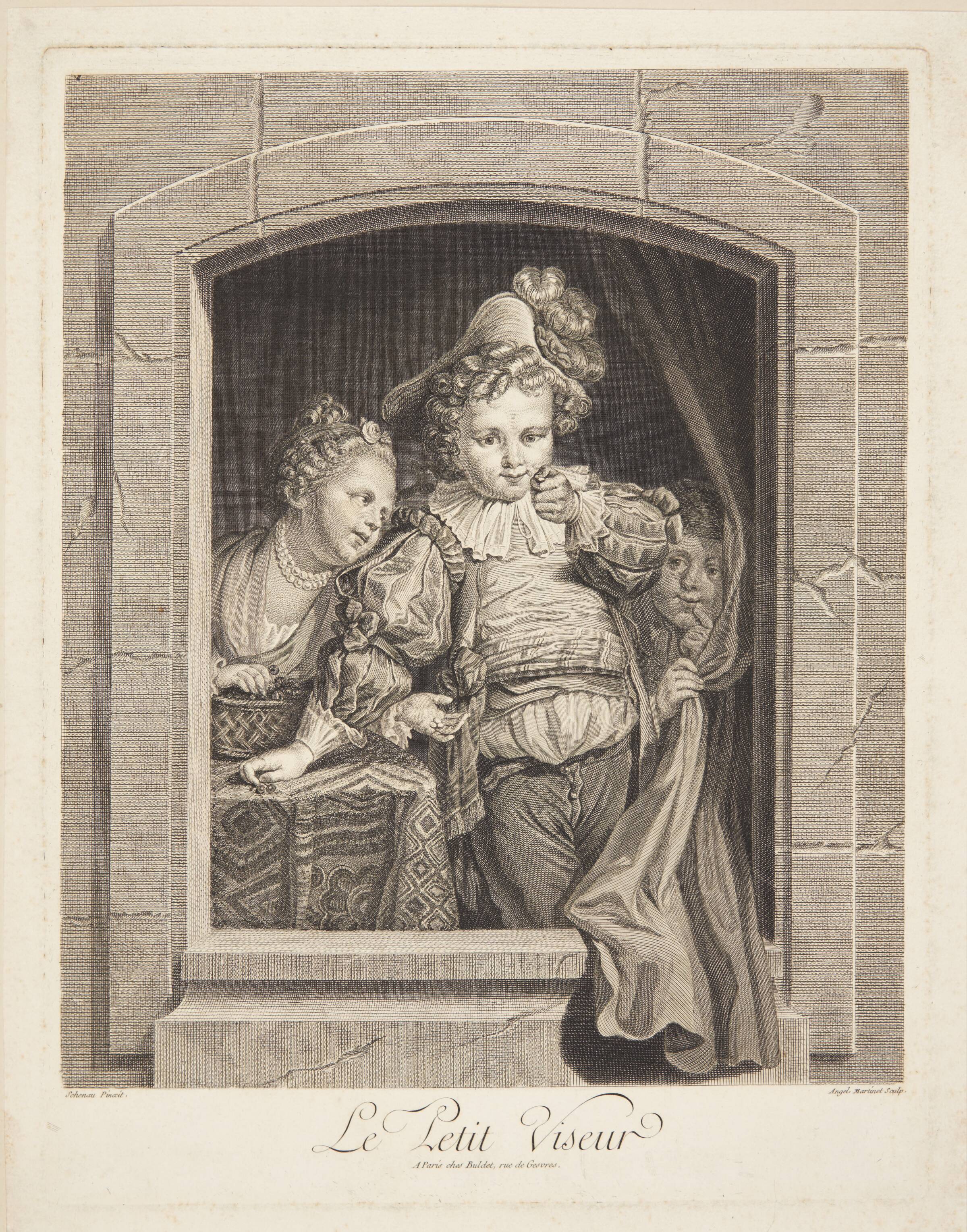 Dreng med kirsebærsten (Le Petit Viseur), Angélique Martinet, 1731-1780