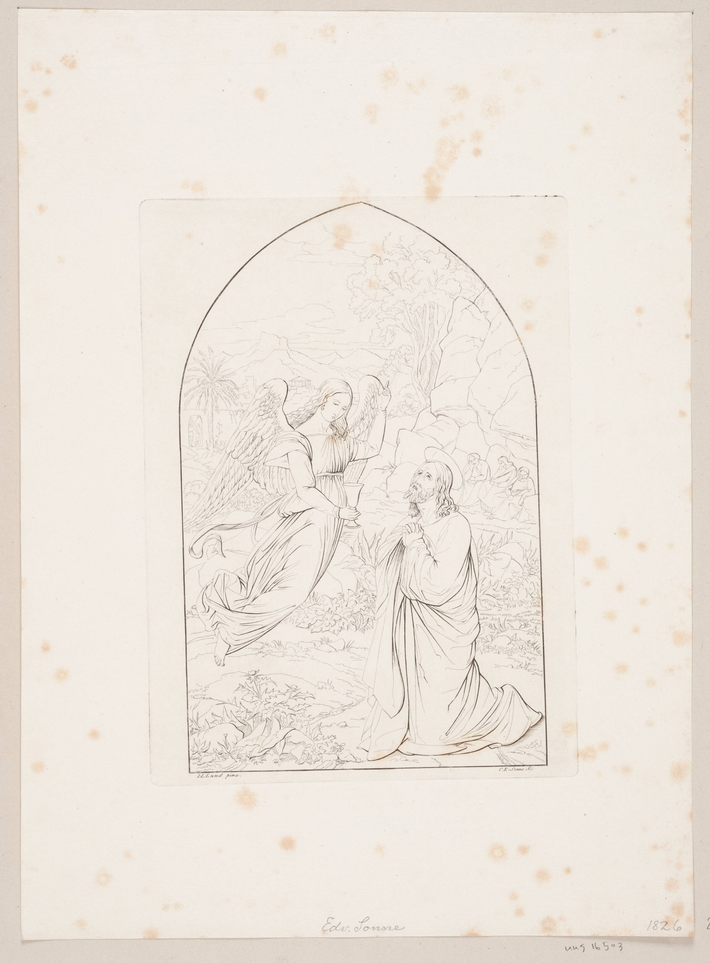 Kristus i Getsemane have, Edvard Sonne, 1828
