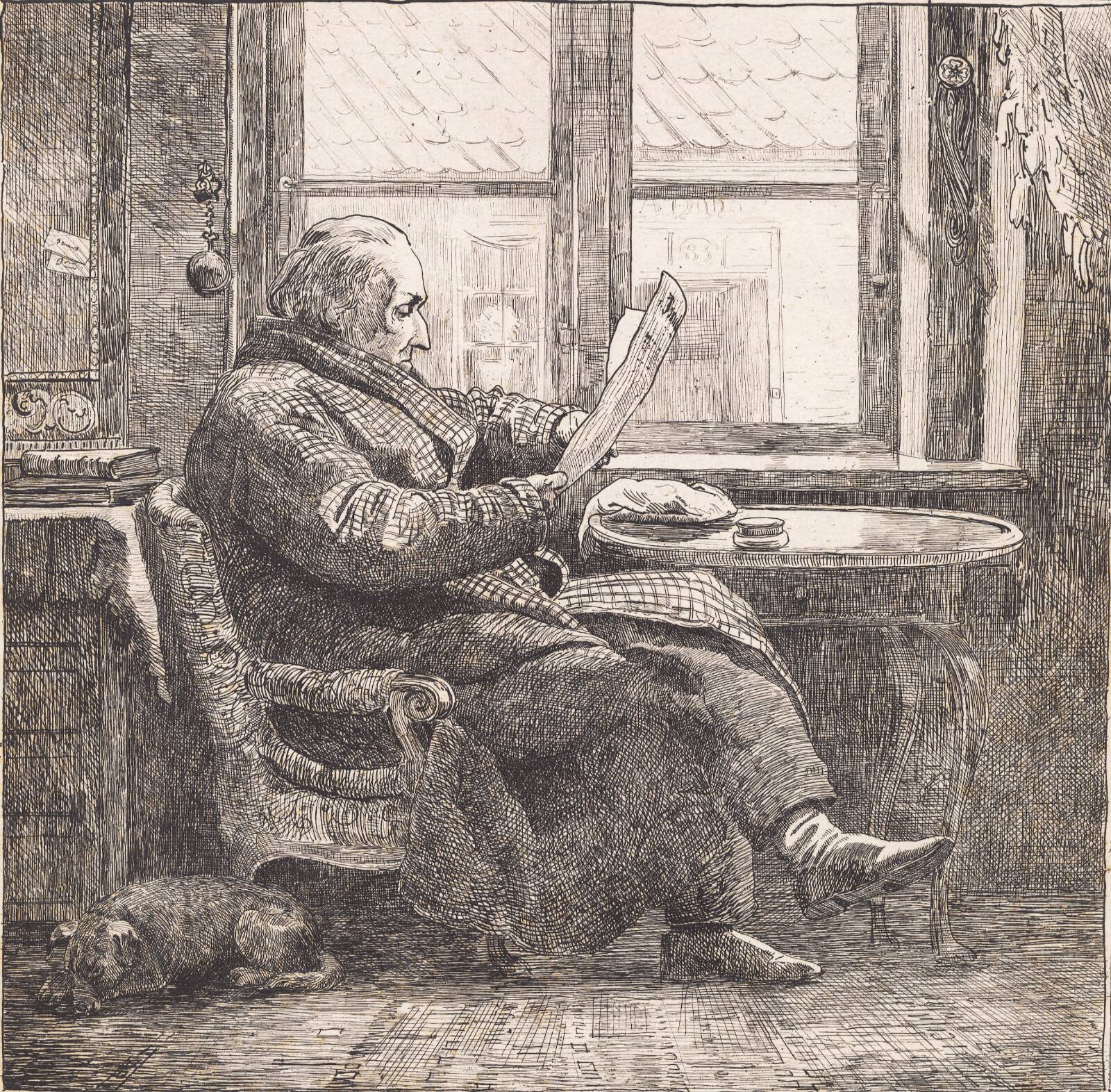 Justitsråd Emanuel Bonnevie, Johan Thomas Lundbye, 1847