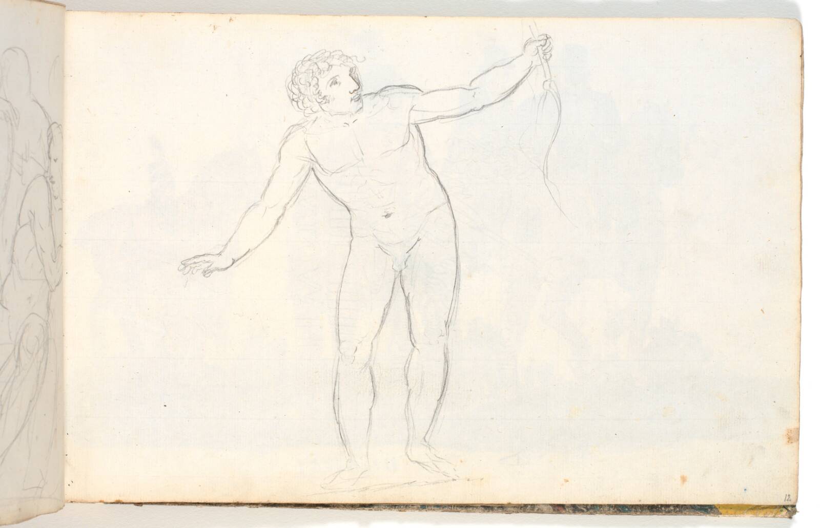 Nøgen mandsfigur med bue, C.W. Eckersberg, 1804