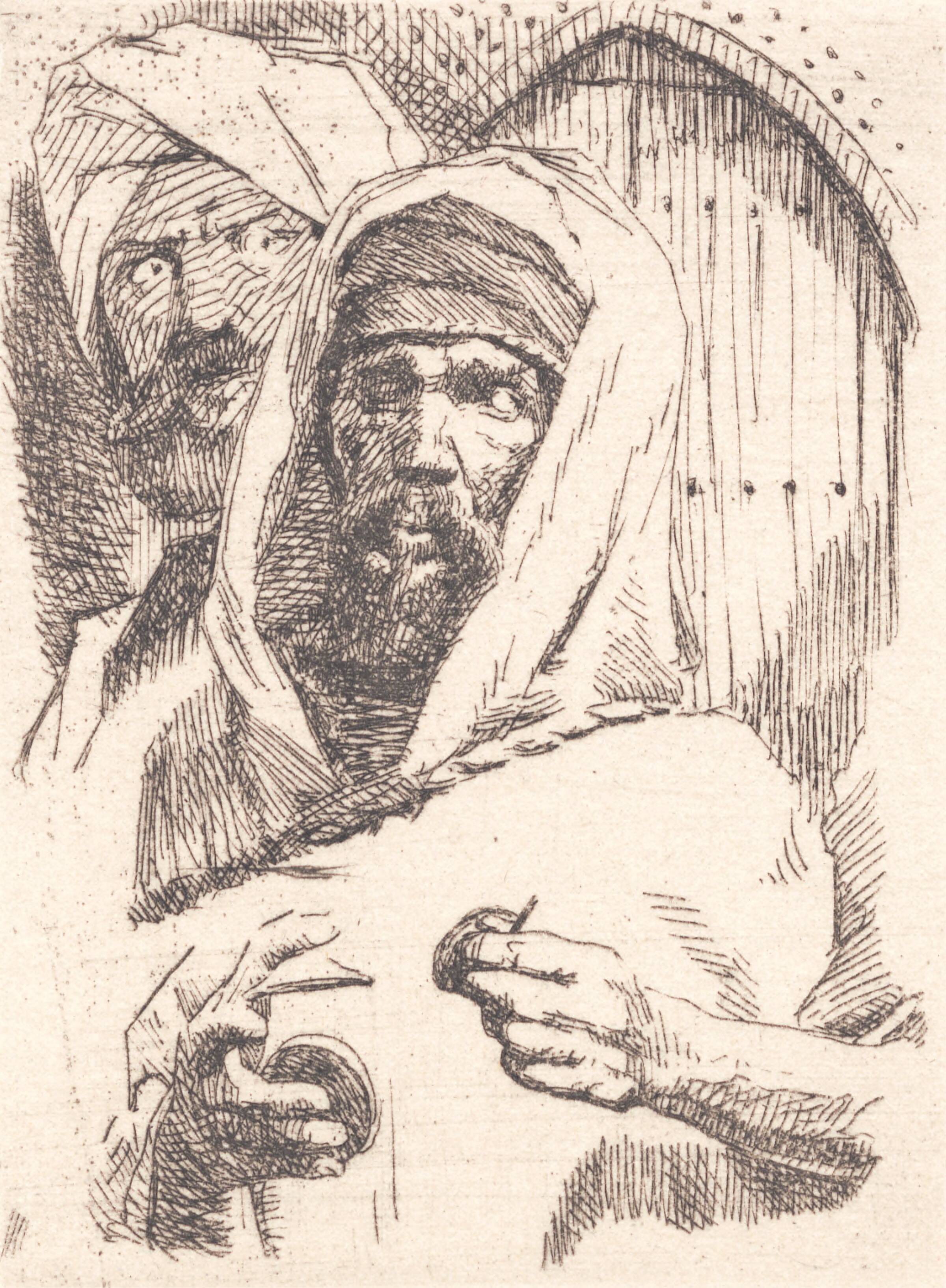 To orientalere foran en dør, Frans Schwartz, 1897