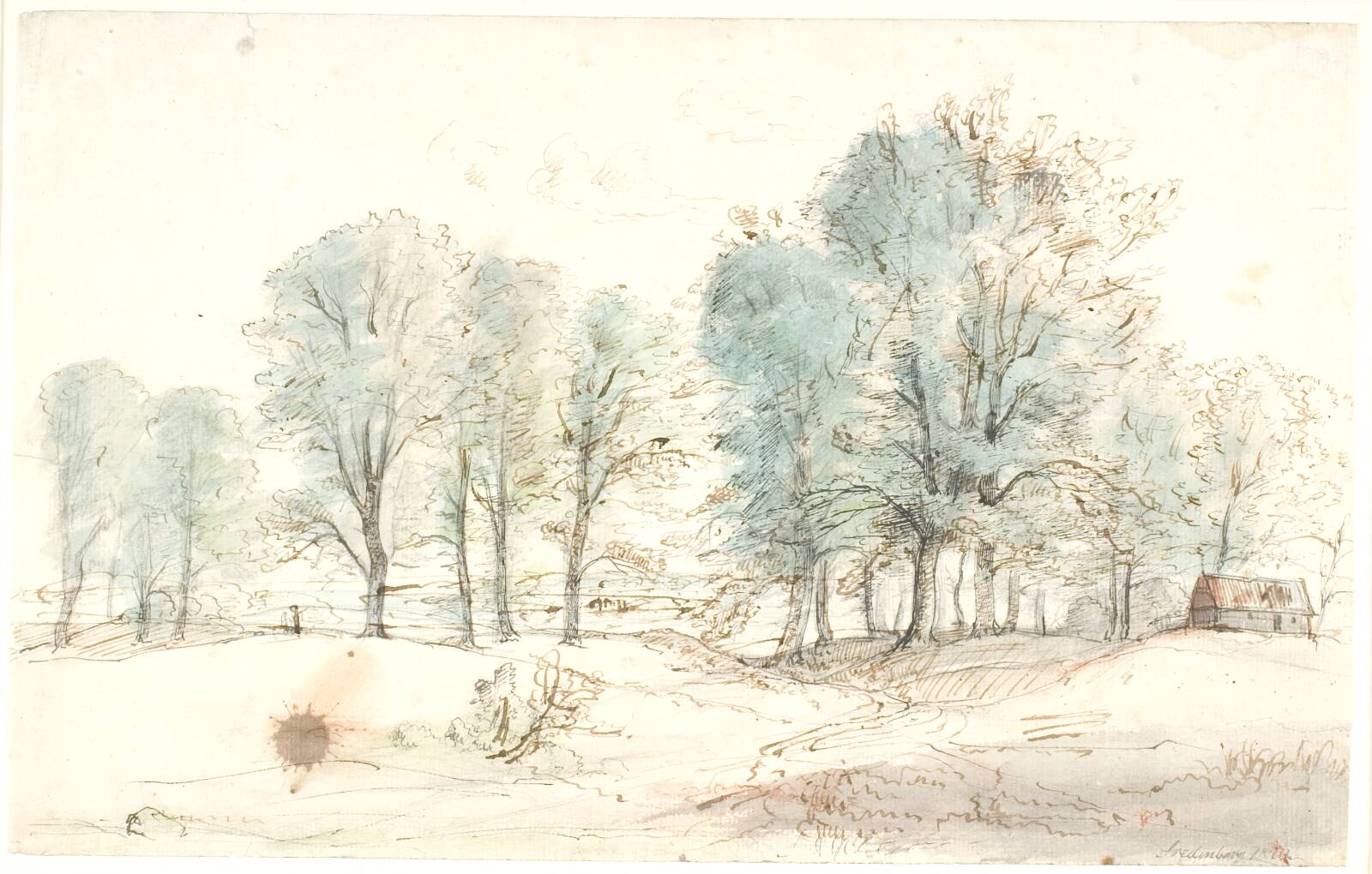 Landskab ved Fredensborg, Dankvart Dreyer, 1840