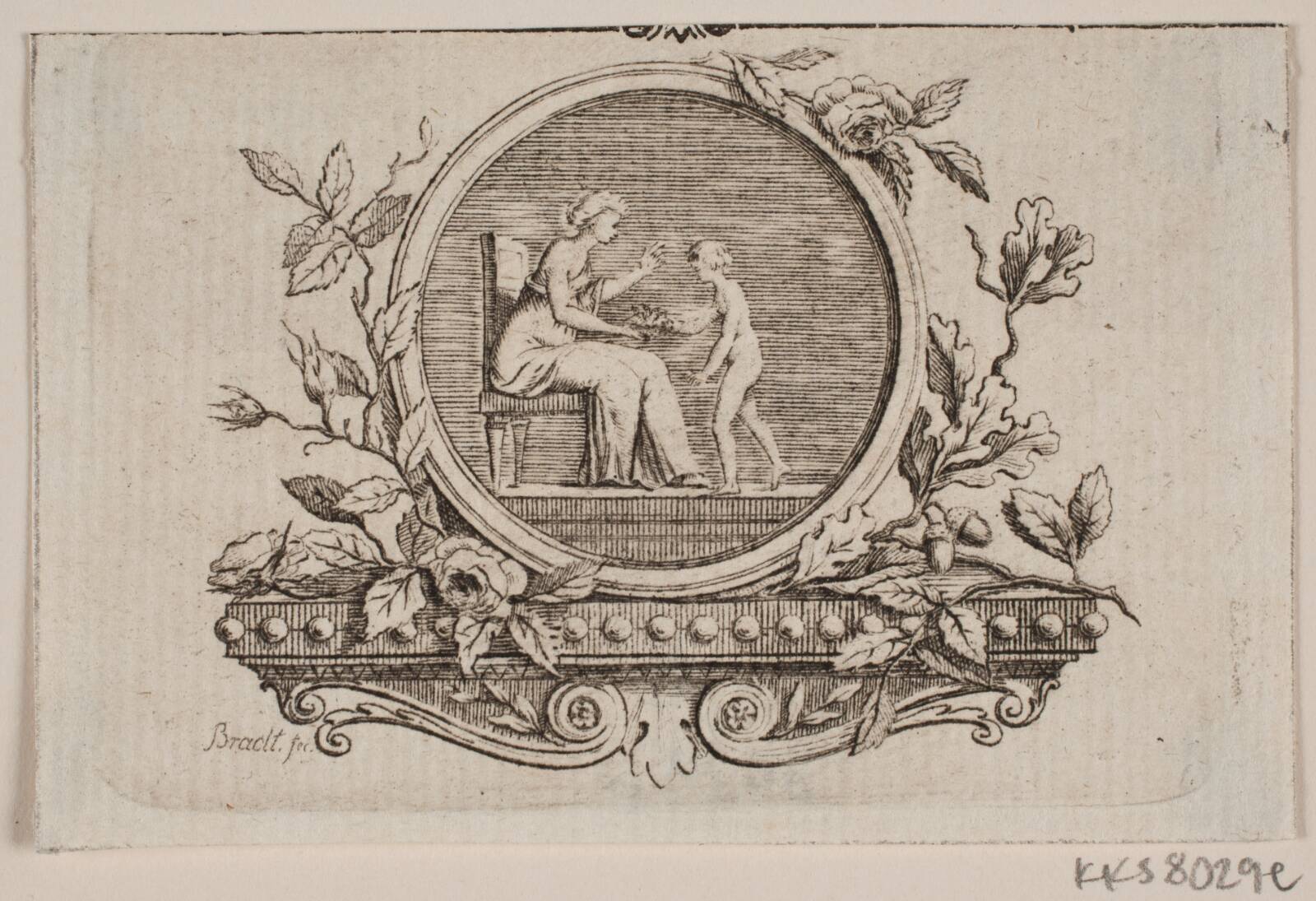 En siddende kvinde, J.F. Clemens, 1778