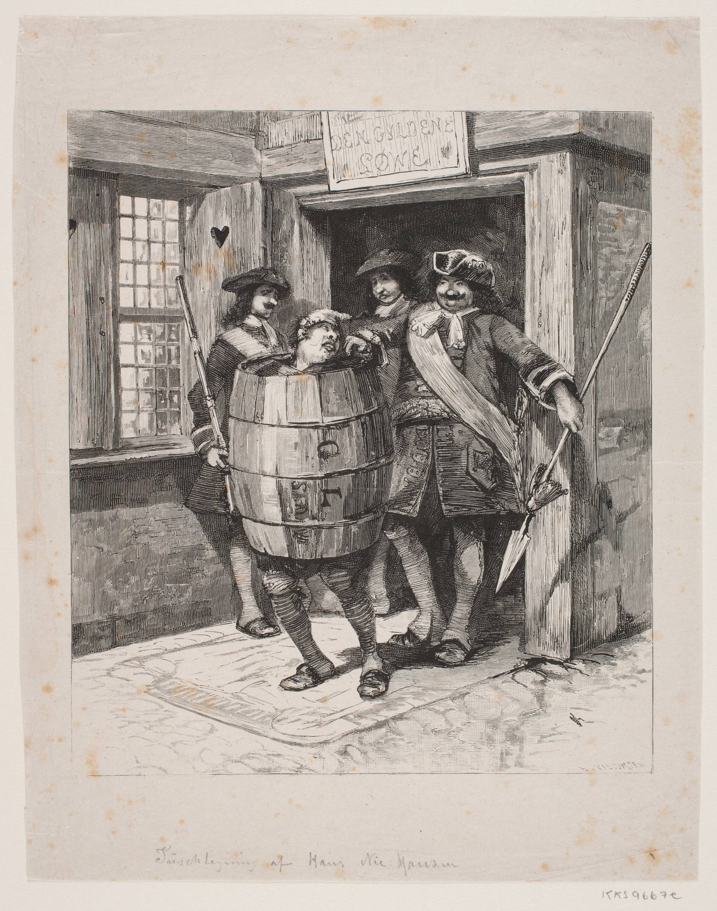 Illustration til Holberg: "Peder Paars", Emil Villumsen, 1885