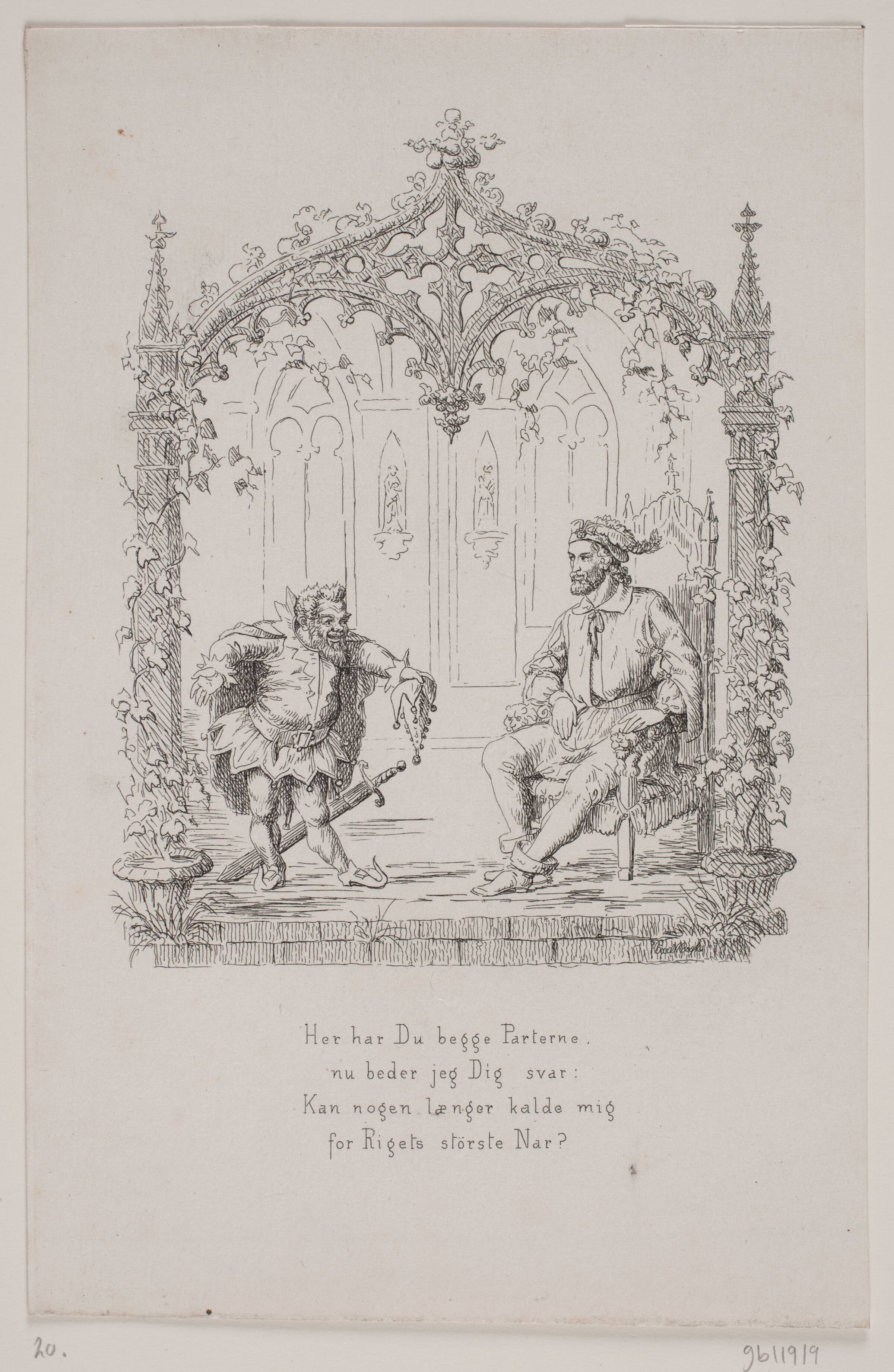 Illustration til digt af Erik Bøgh, Carl Bøgh, 1855