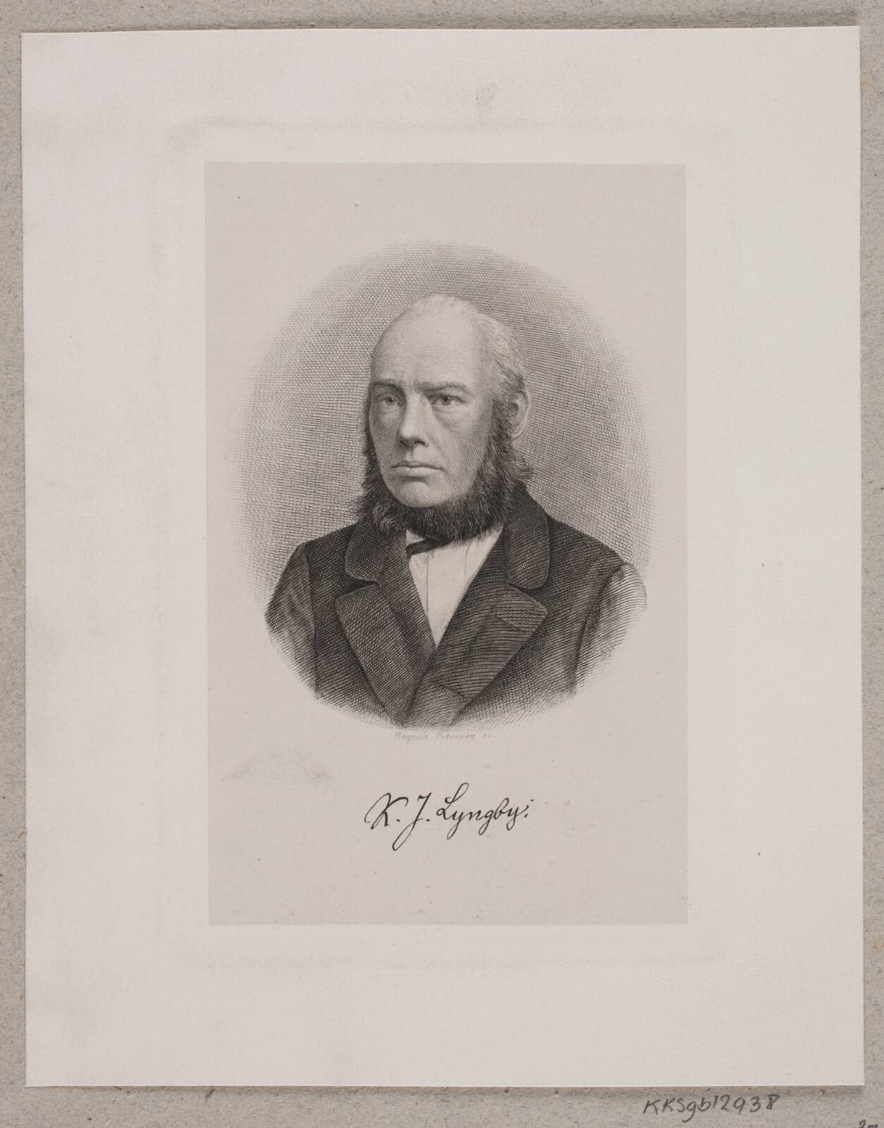 Kristian Jensen Lyngby, by Julius Magnus-Petersen, 1870