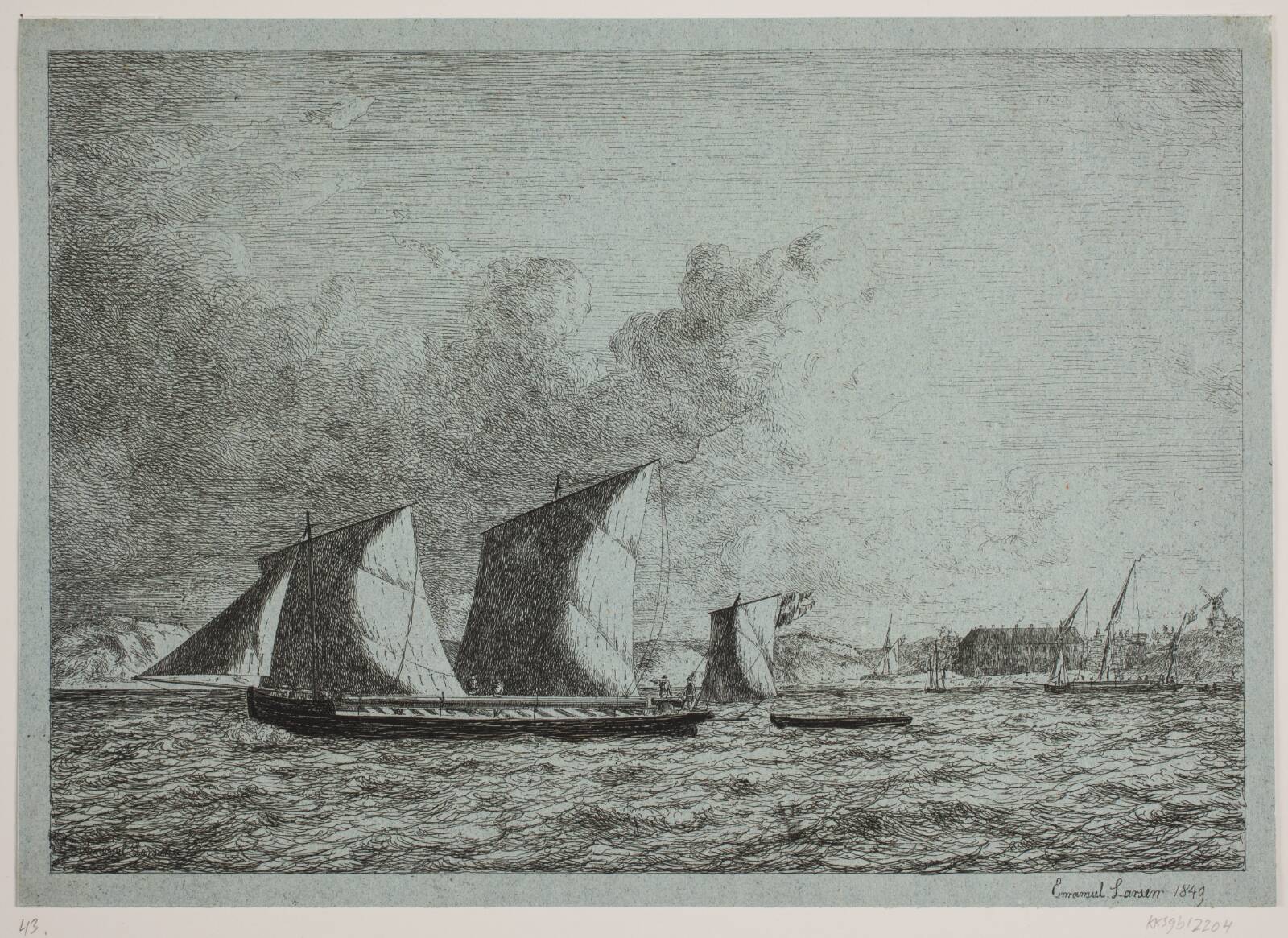 Kanonbåde under Als, Emanuel Larsen, 1849