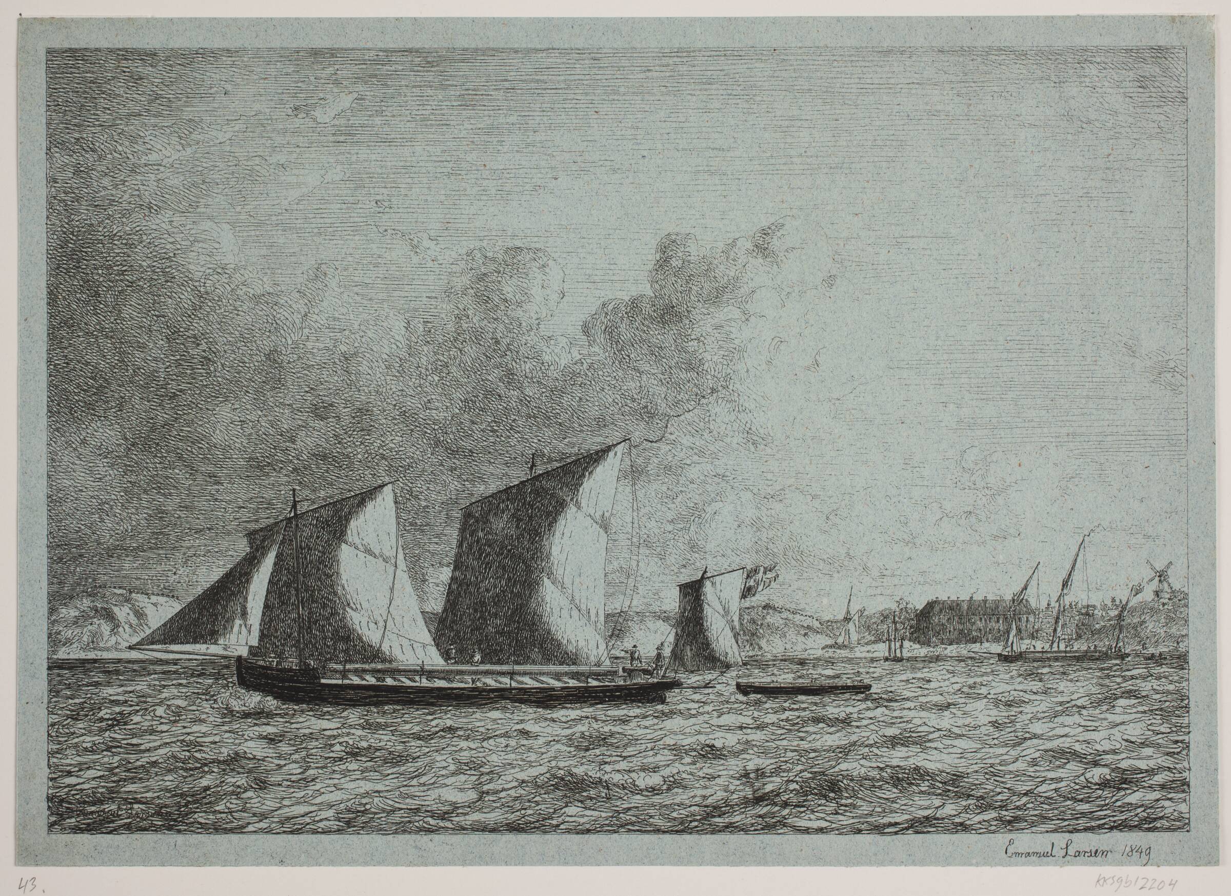 Kanonbåde under Als, Emanuel Larsen, 1849