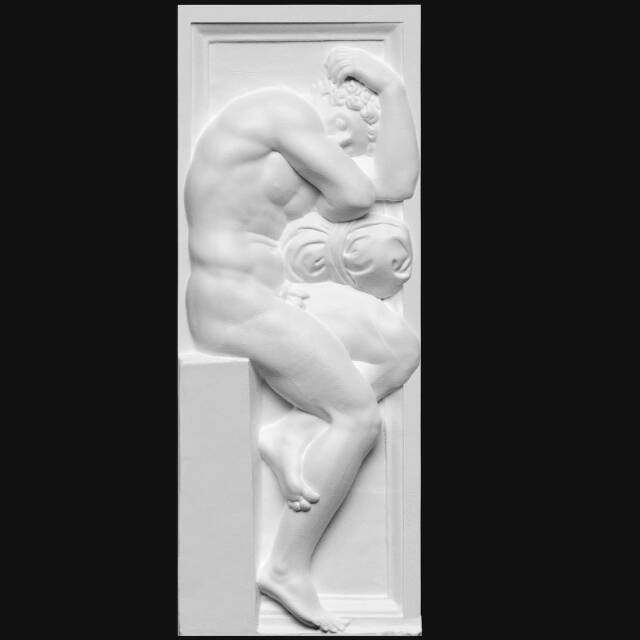 Seated sleeping nude boy 3D model