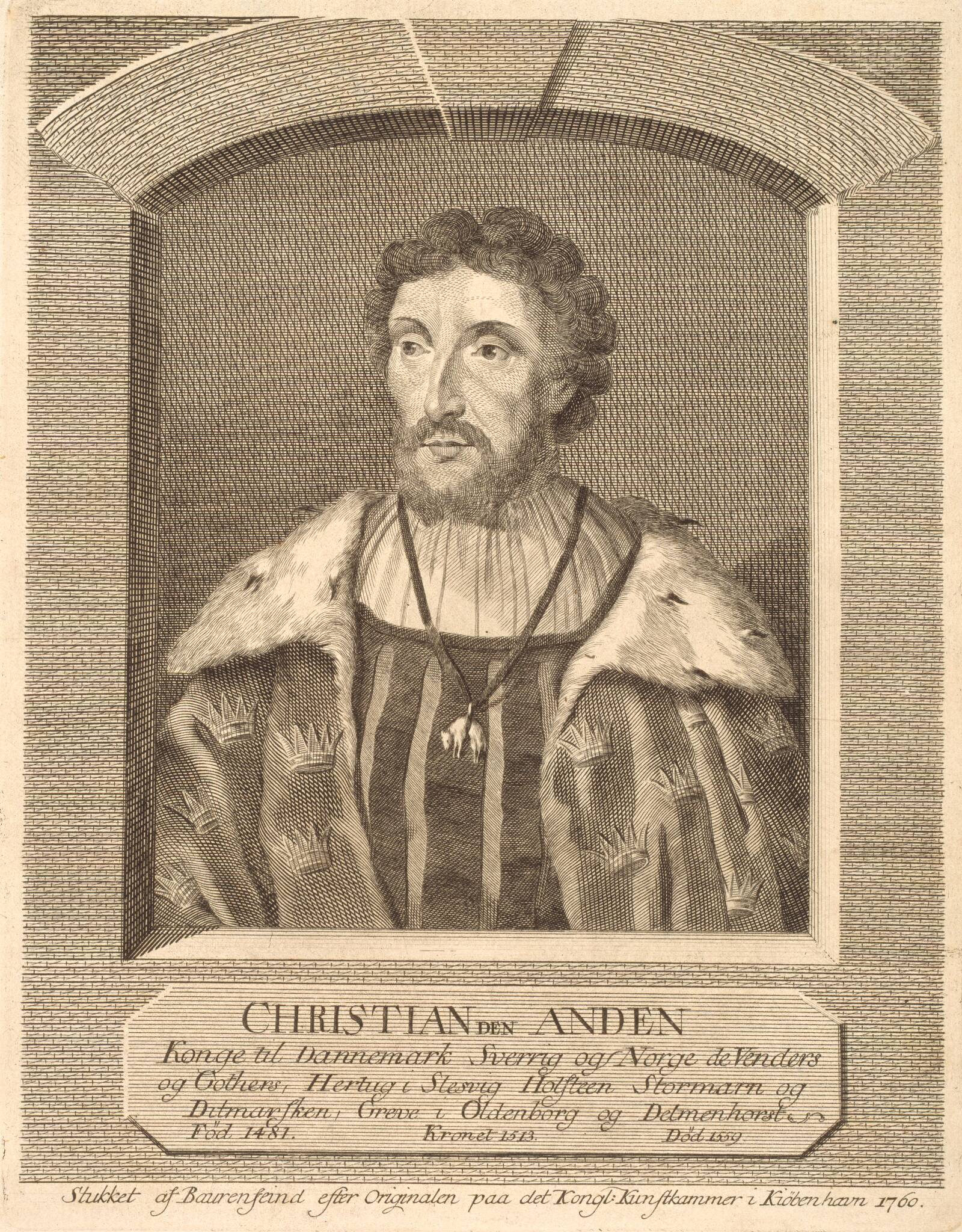 Christian II, Georg Vilhelm Baurenfeind, 1760