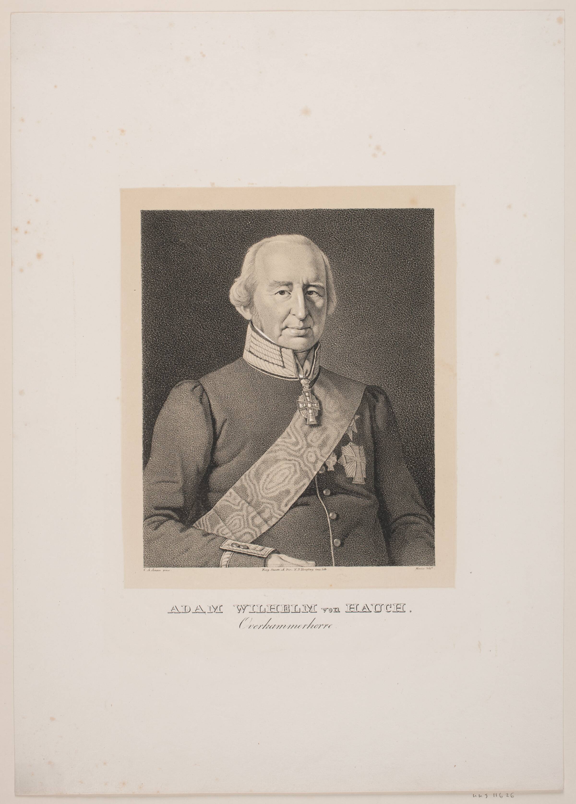 Overhofmarskal A.W. von Hauch, David Monies, 1833