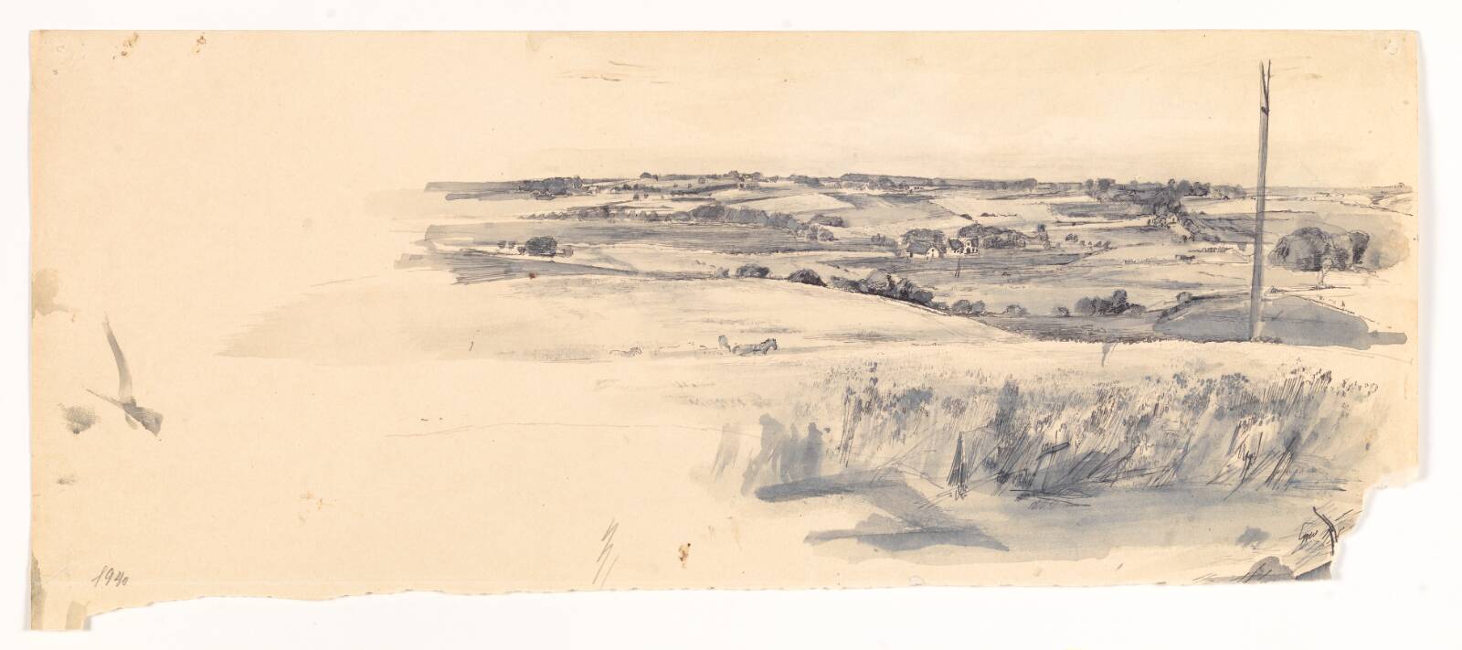 Åbent landskab ved Fredensborg, Mogens Bøggild, 1940