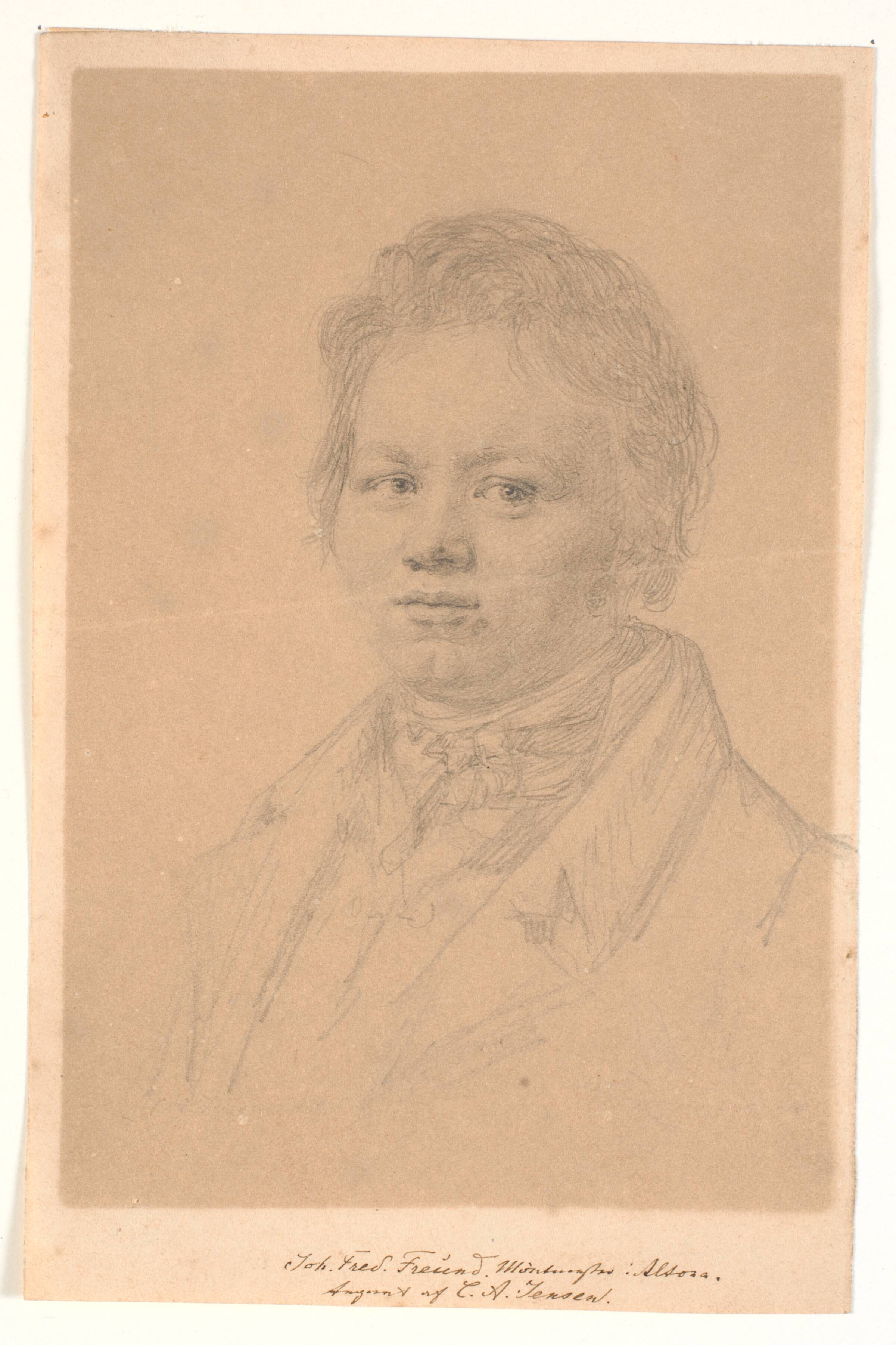 Portræt af møntmester J.F. Freund, C.A. Jensen, 1820-1823