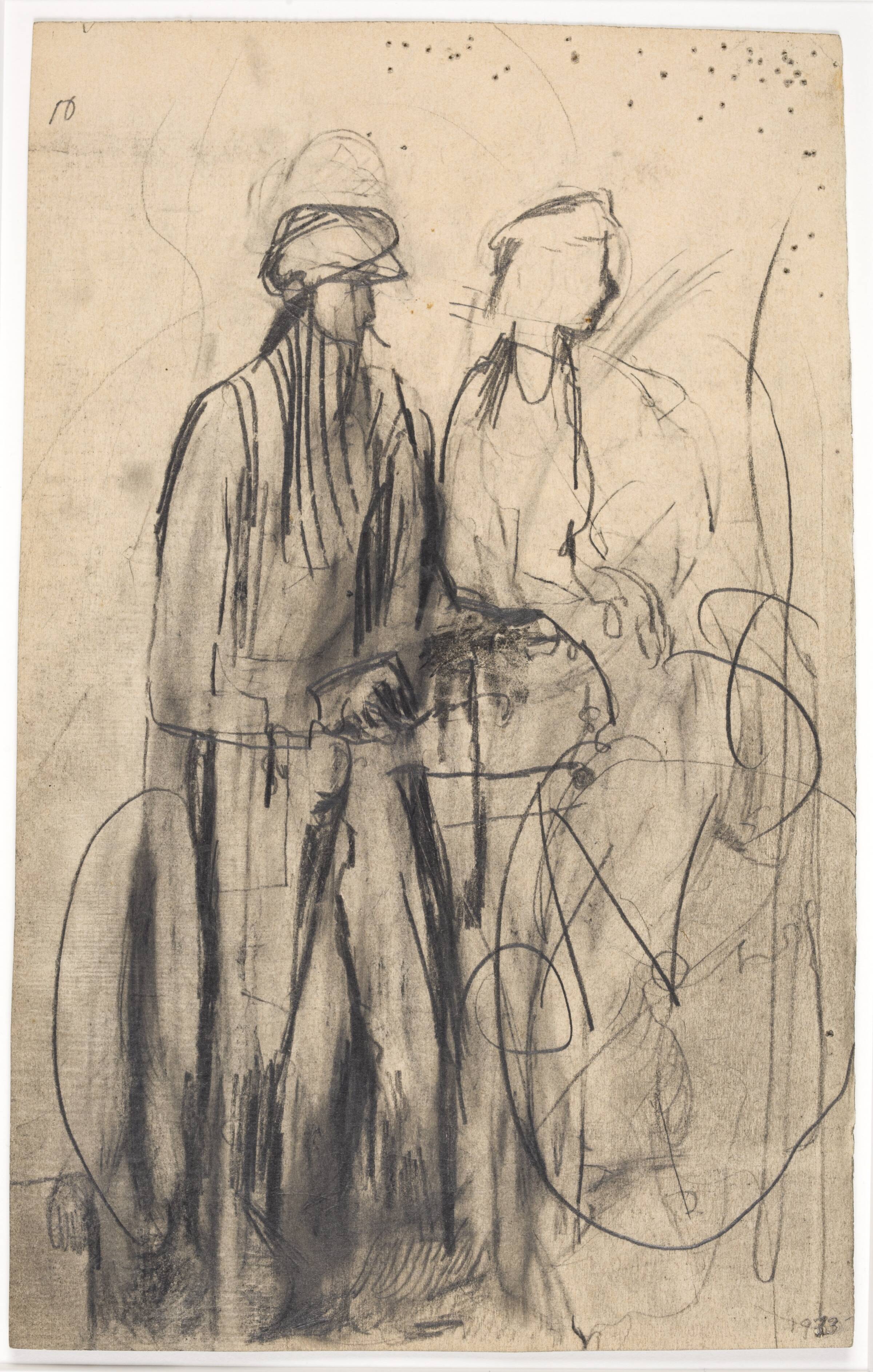 Ungt par med cykler, Christian Kongstad Petersen, 1933