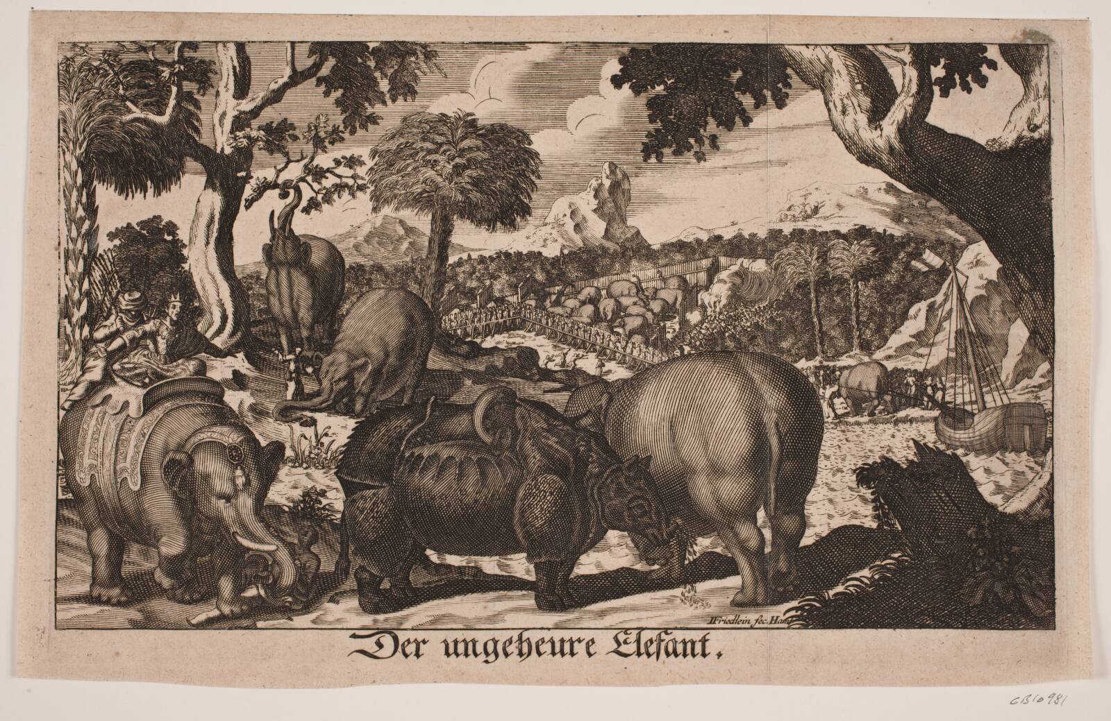 "Der ungeheure Elefant", Johan Friedlein, 1685-1706
