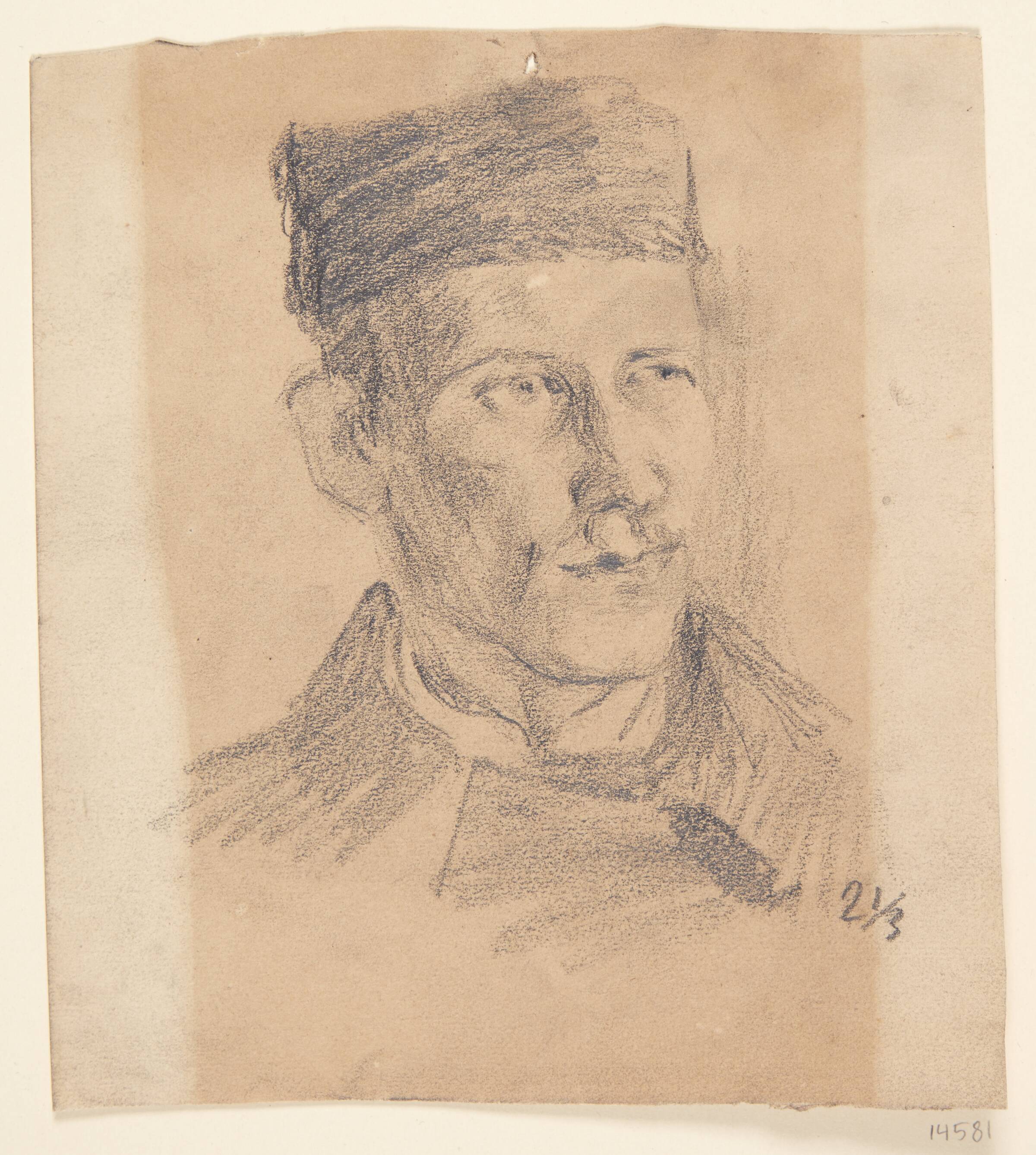 Portrætstudie af maleren Karl Schou, Johannes Larsen, 1892