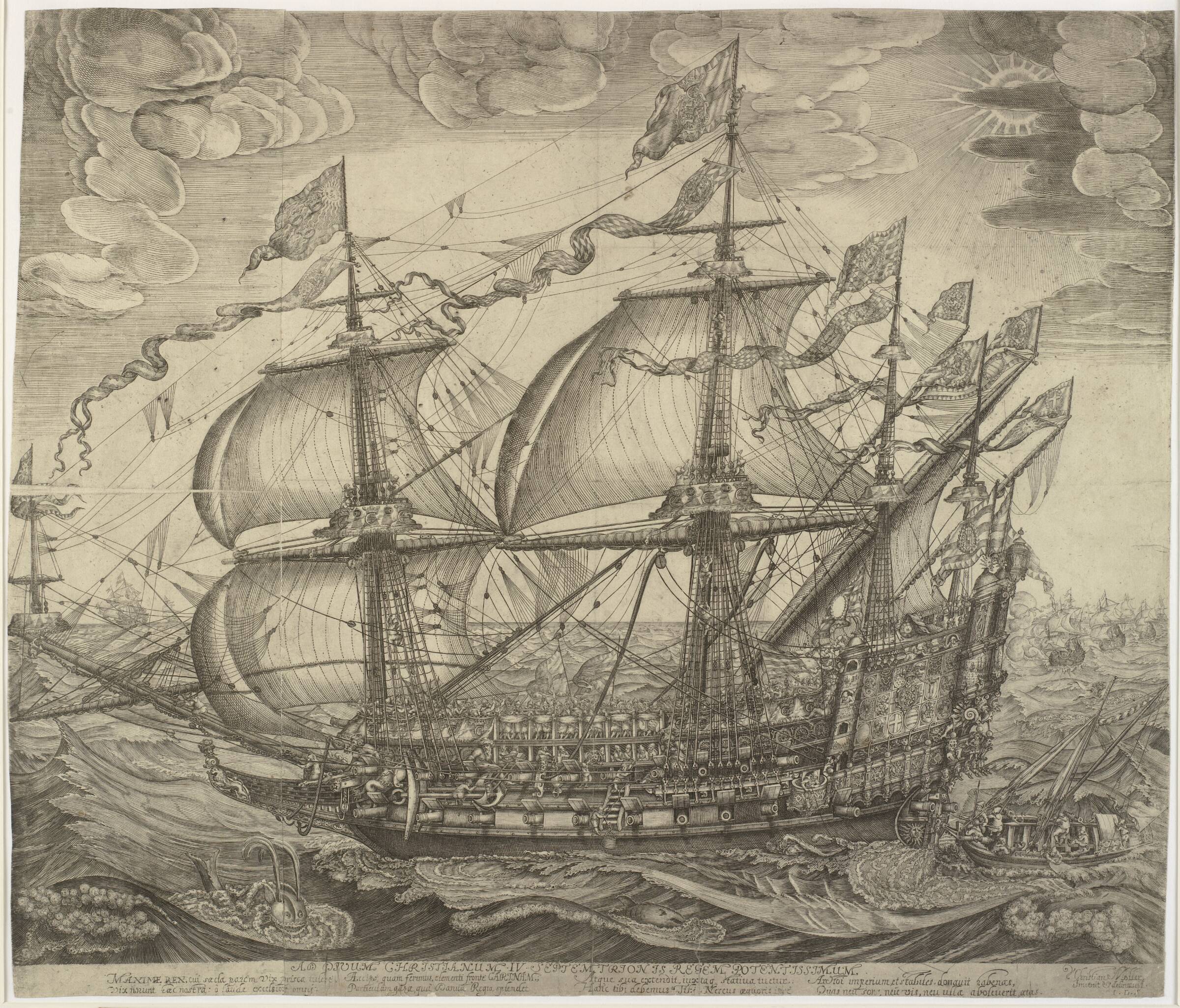 Et af Christian IV's orlogsskibe, Jan Diricks van Campen, 1616-1619