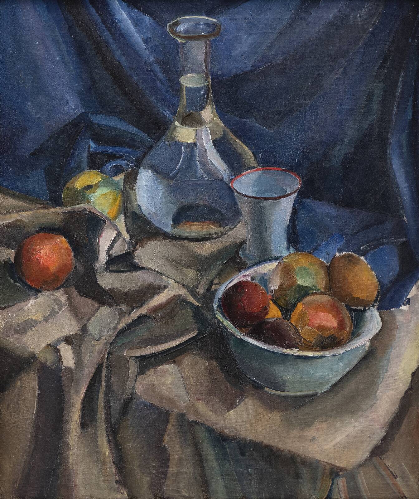 Opstilling med blåt stof, by Astrid Holm, 1910-1915