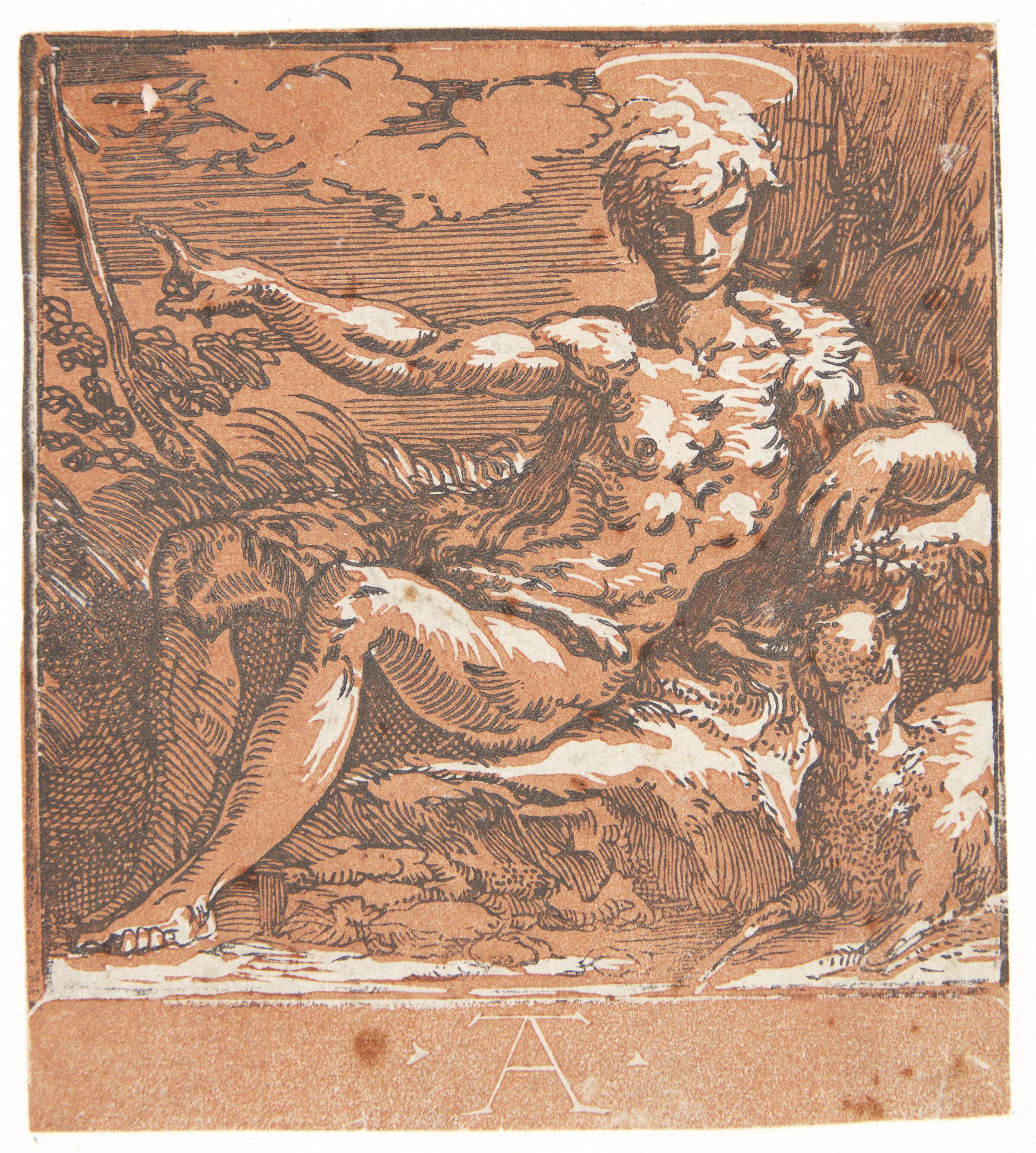 Johannes Døberen i ørkenen, Антонио да Тренто, 1500-1550