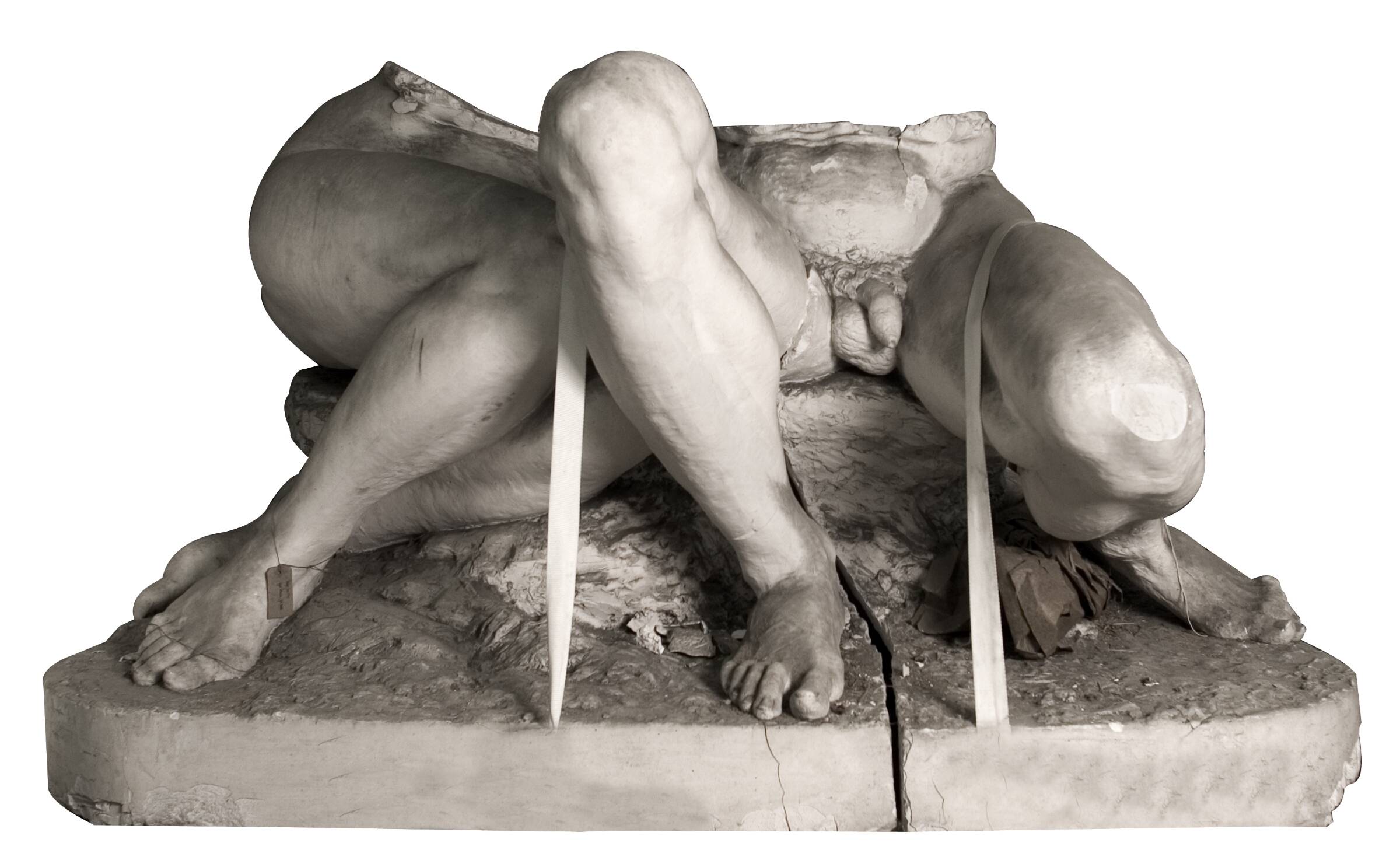Gud kaldte. Siddende Adam og Eva, der omfavner hinanden, Hans Gyde Petersen, 1896