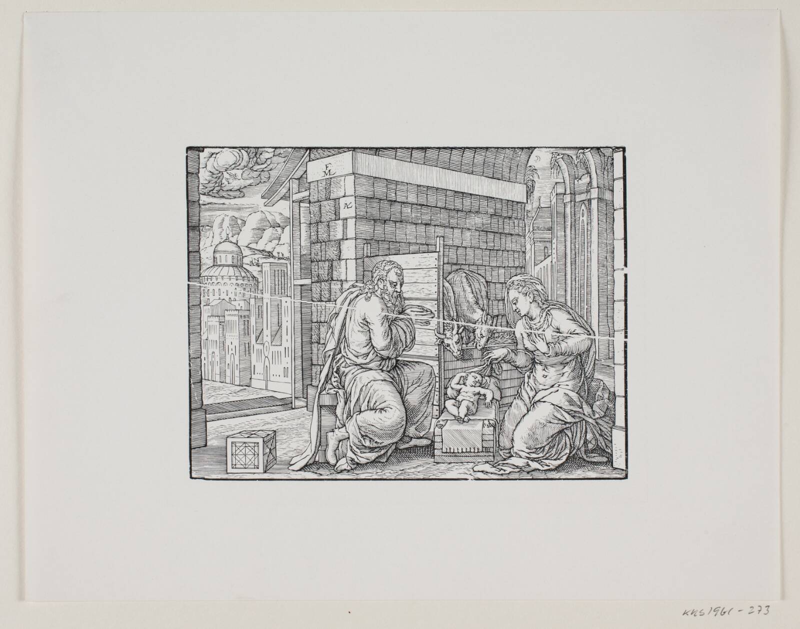 Kristi fødsel, Melchior Lorck, 1574