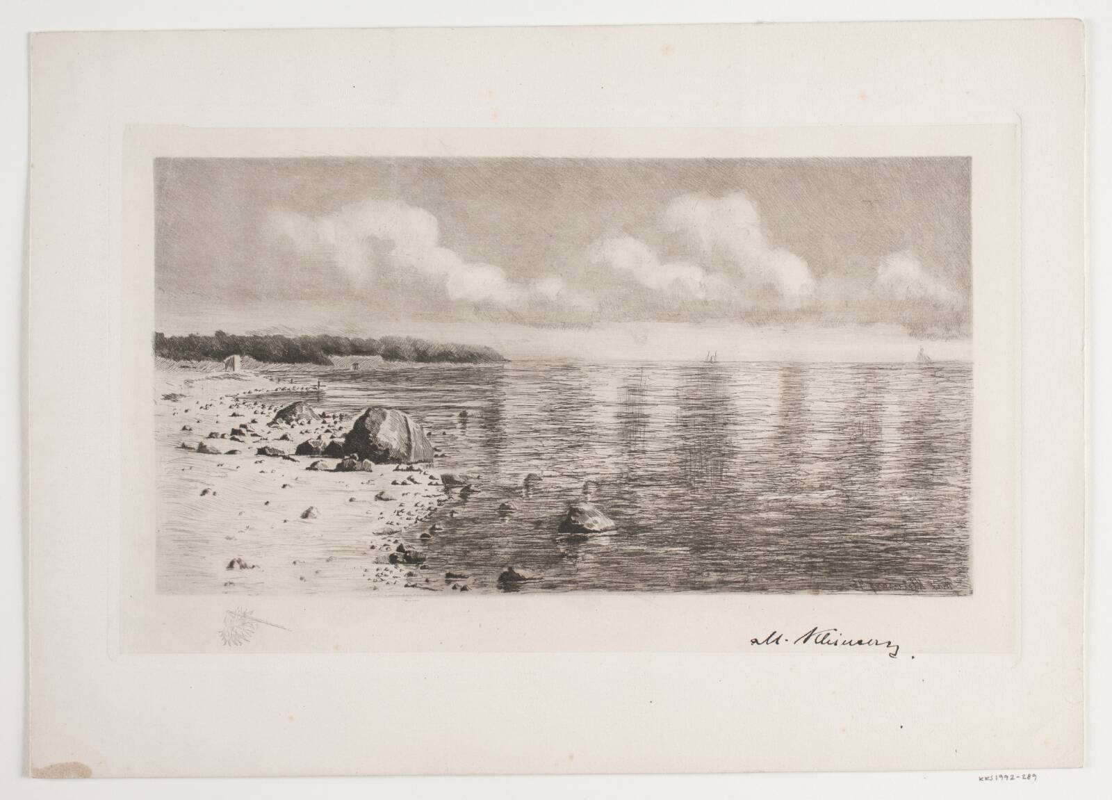 Parti af strand med sten, Max Kleinsorg, 1896
