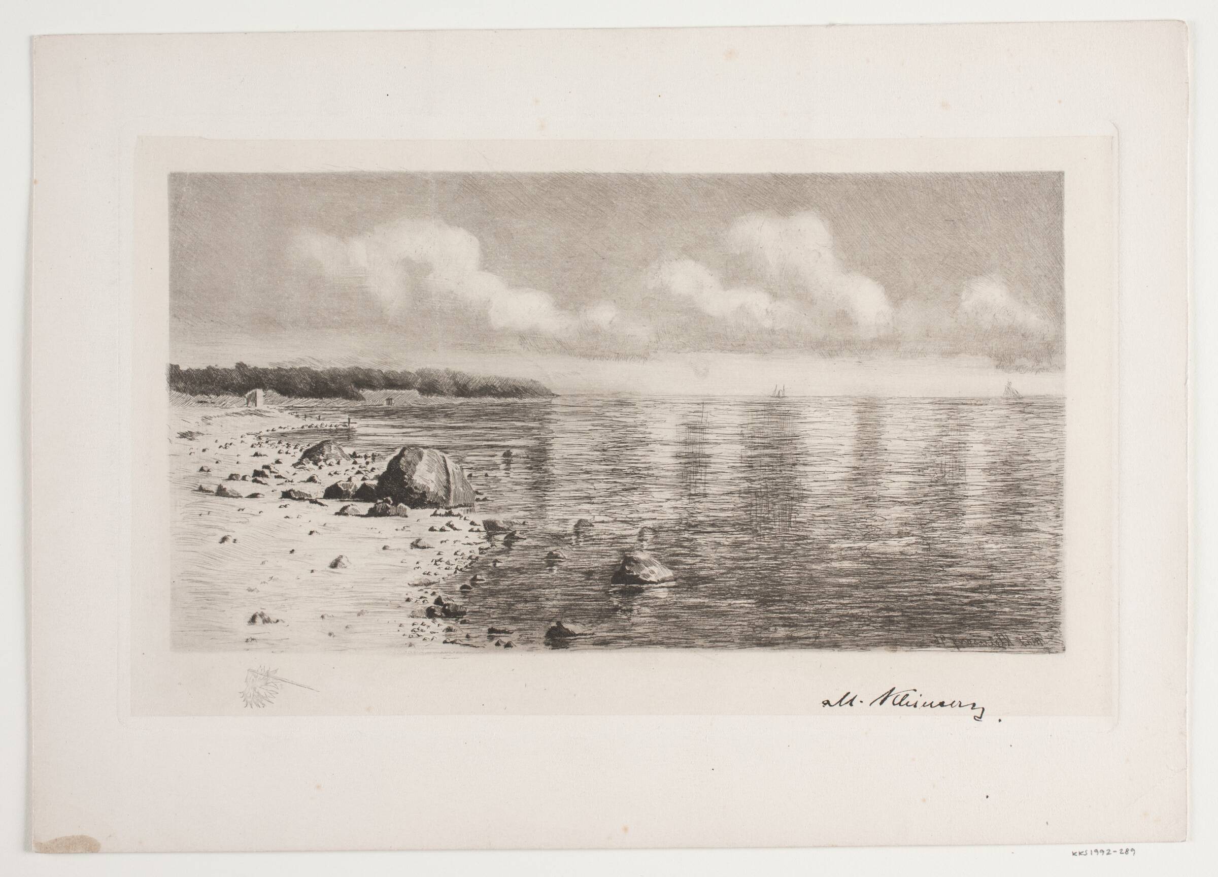 Parti af strand med sten, Max Kleinsorg, 1896