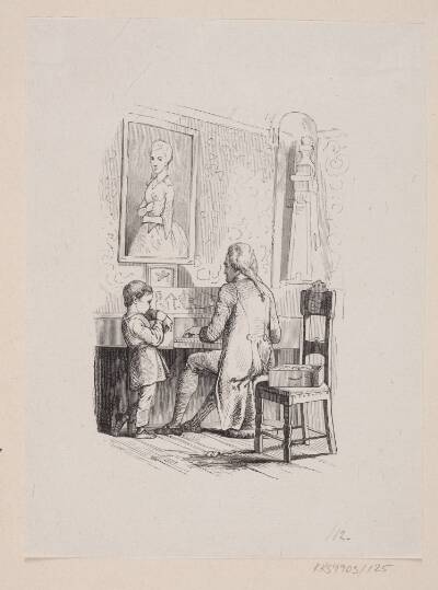 Illustration til "Det Gamle Huus" i H.C. Andersen, "Eventyr og Historier", Bind 2