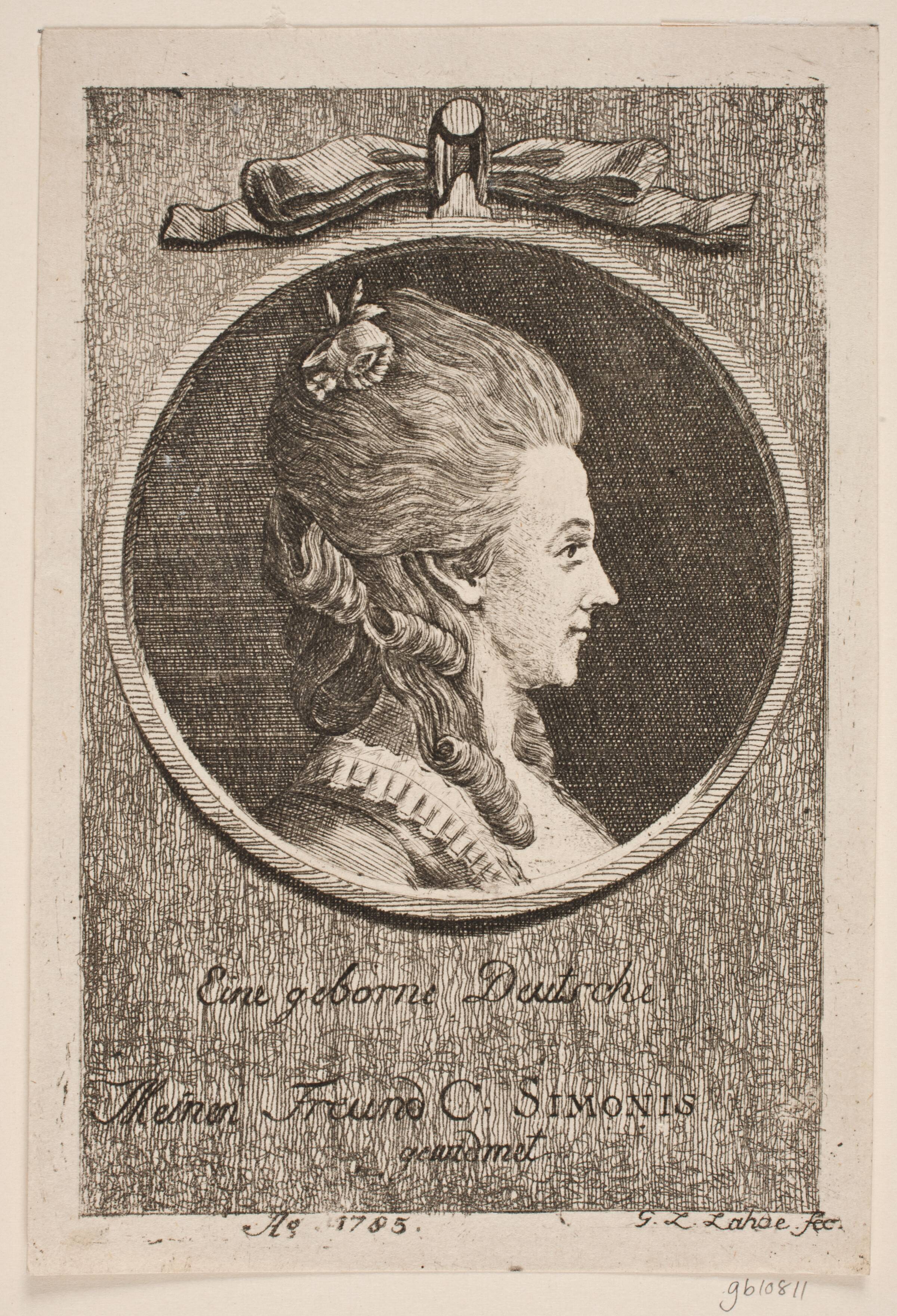 Ein Geborne Deutsche. Meine Freund C. Simonis gewidmet, Gerhard Ludvig Lahde, 1785