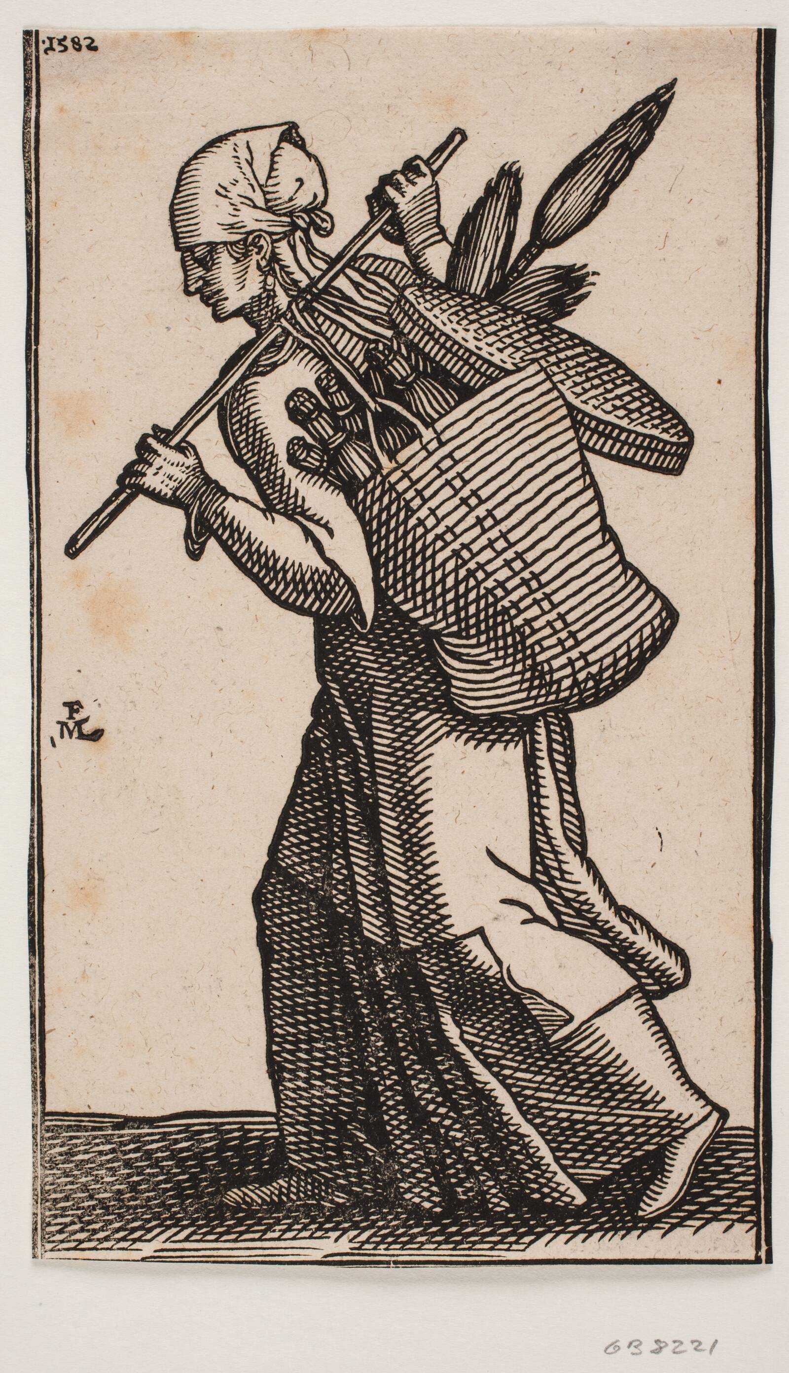 Kostesælger, Melchior Lorck, 1582