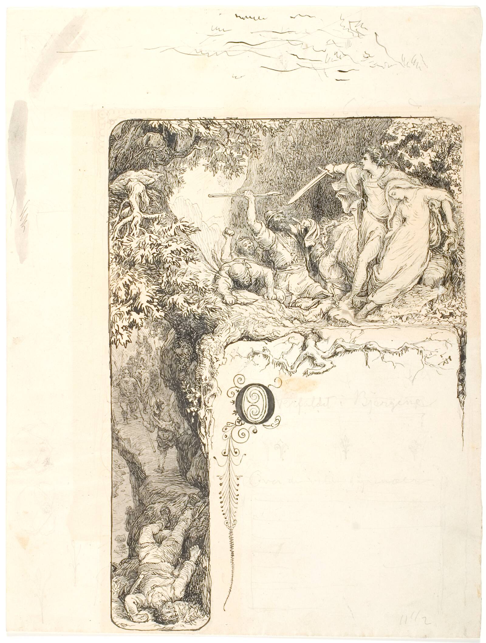 Overfaldet i bjergene, Lorenz Frølich, 1878