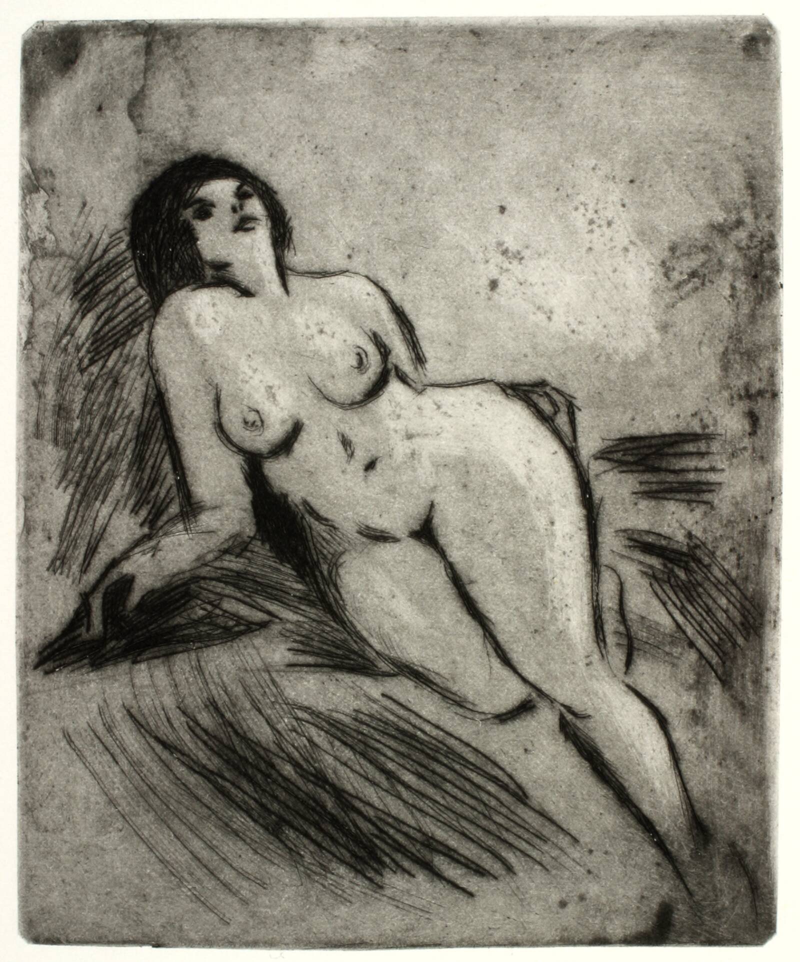 Nøgen liggende kvindelig model, Kaj Ejstrup, 1930-1939
