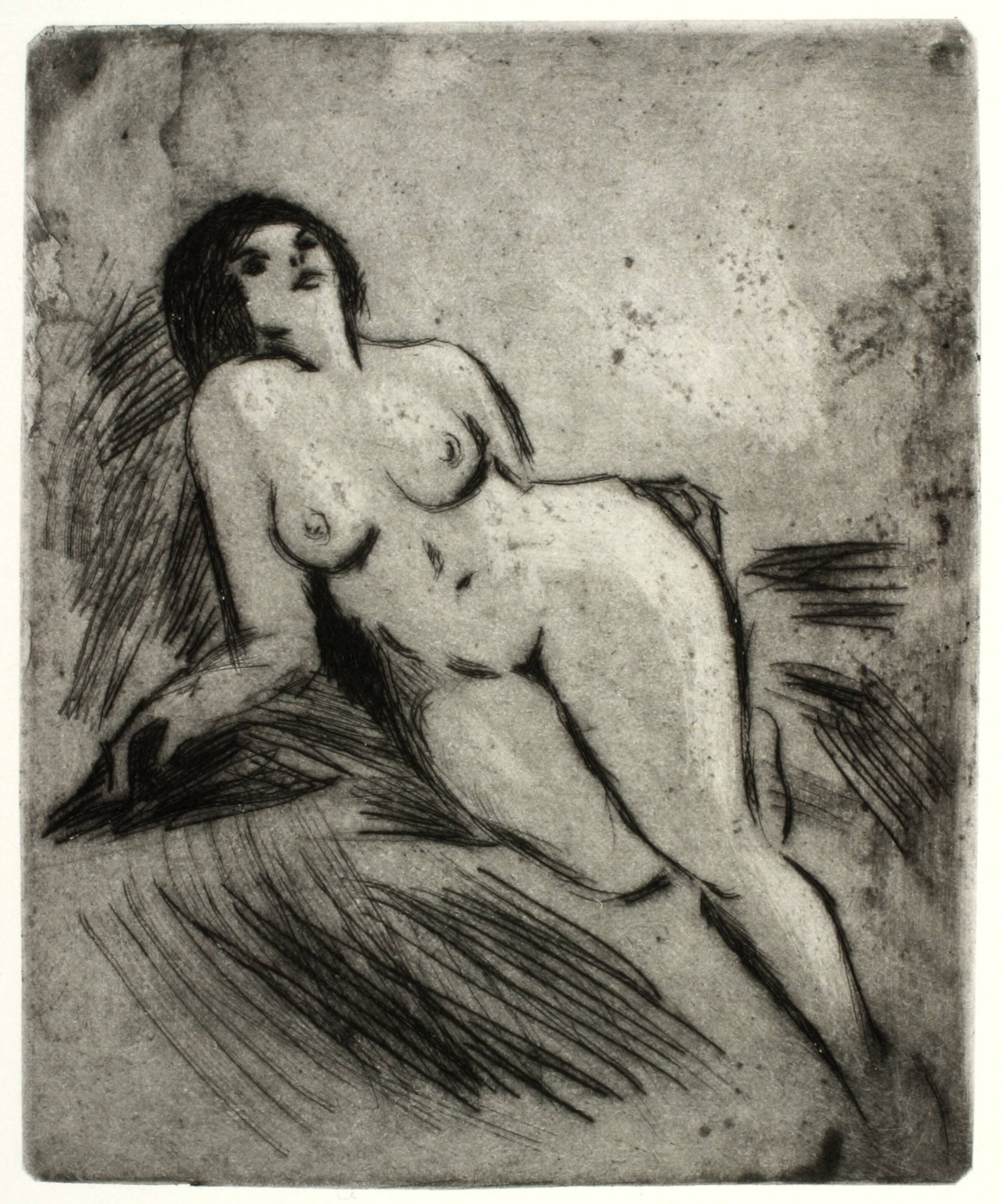 Nøgen liggende kvindelig model, Kaj Ejstrup, 1930-1939
