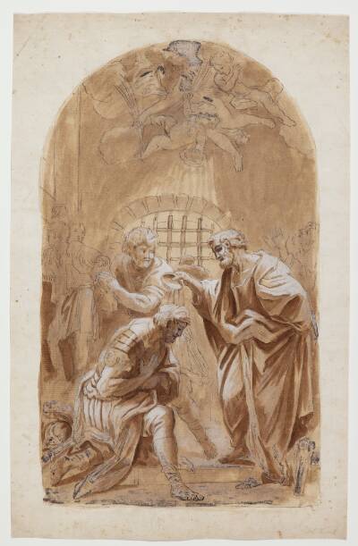 S. Peter døber S. Processus og S. Martianus