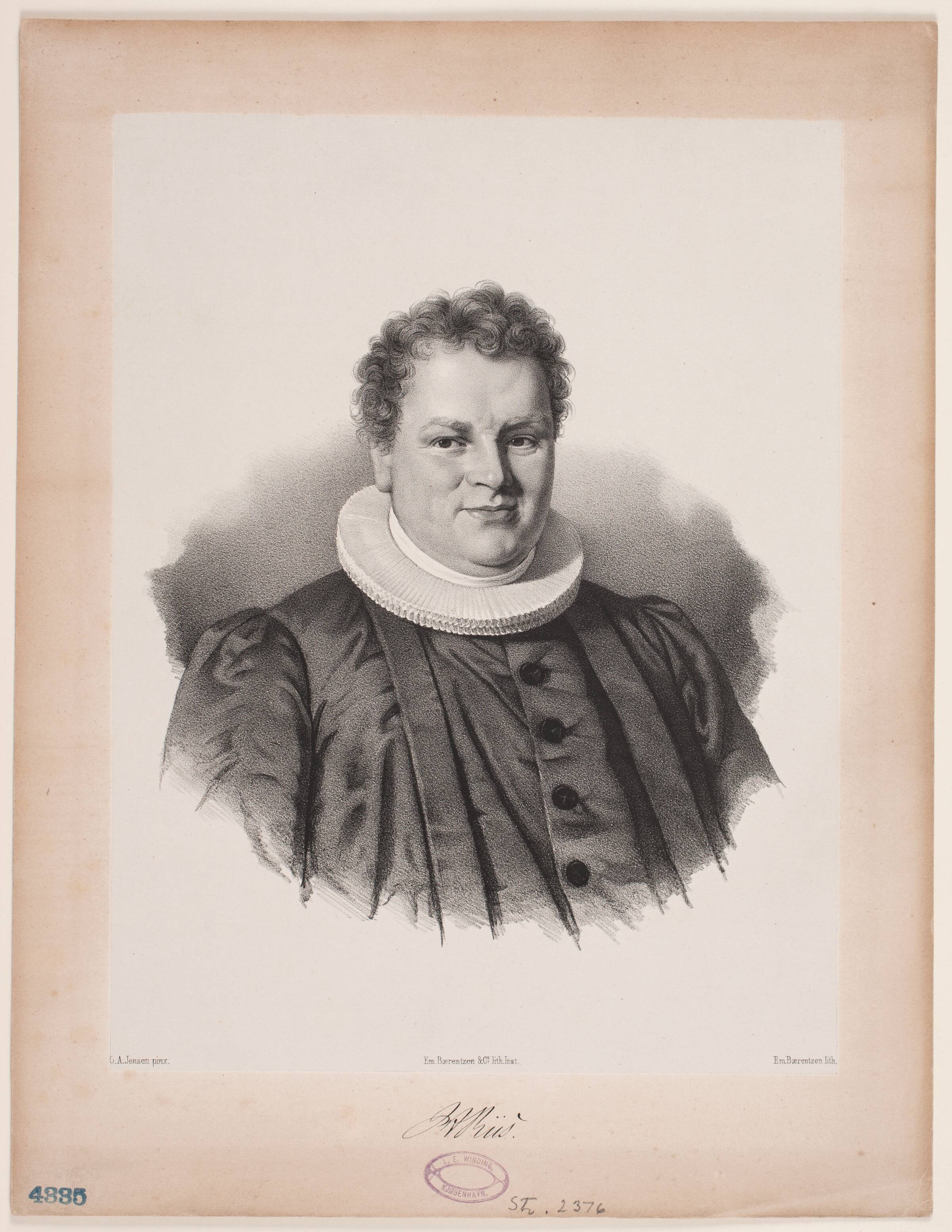 J. A. Riis, Emil Ditlev Bærentzen, 1847