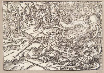 Marcus Atilius Regulus dræber en serpent i Afrika