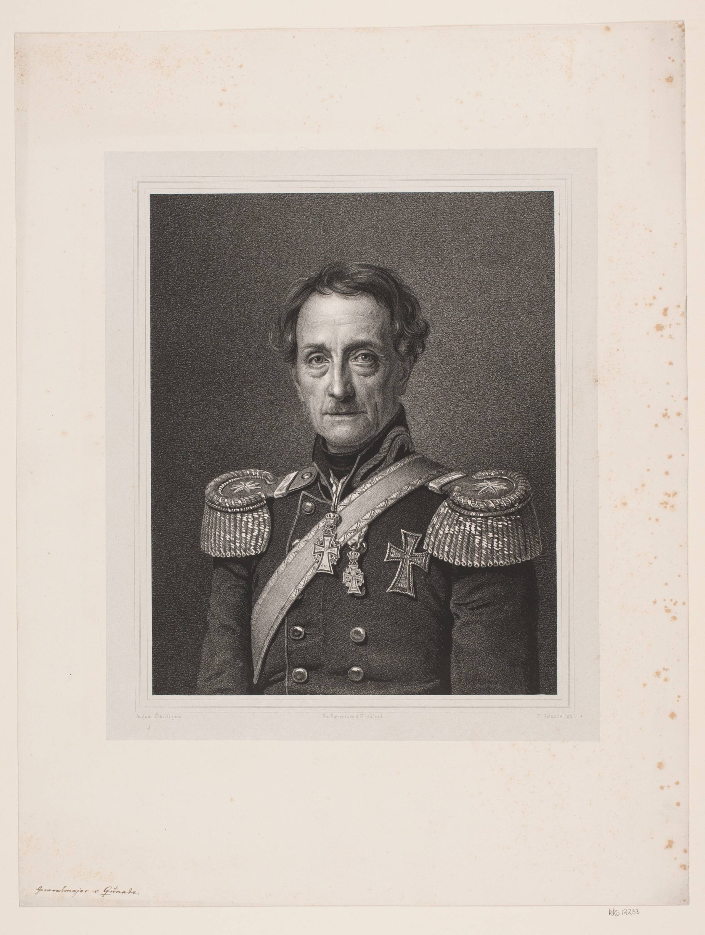 Officer P.F. Quaade, Peter Henrik Gemzøe, 1847