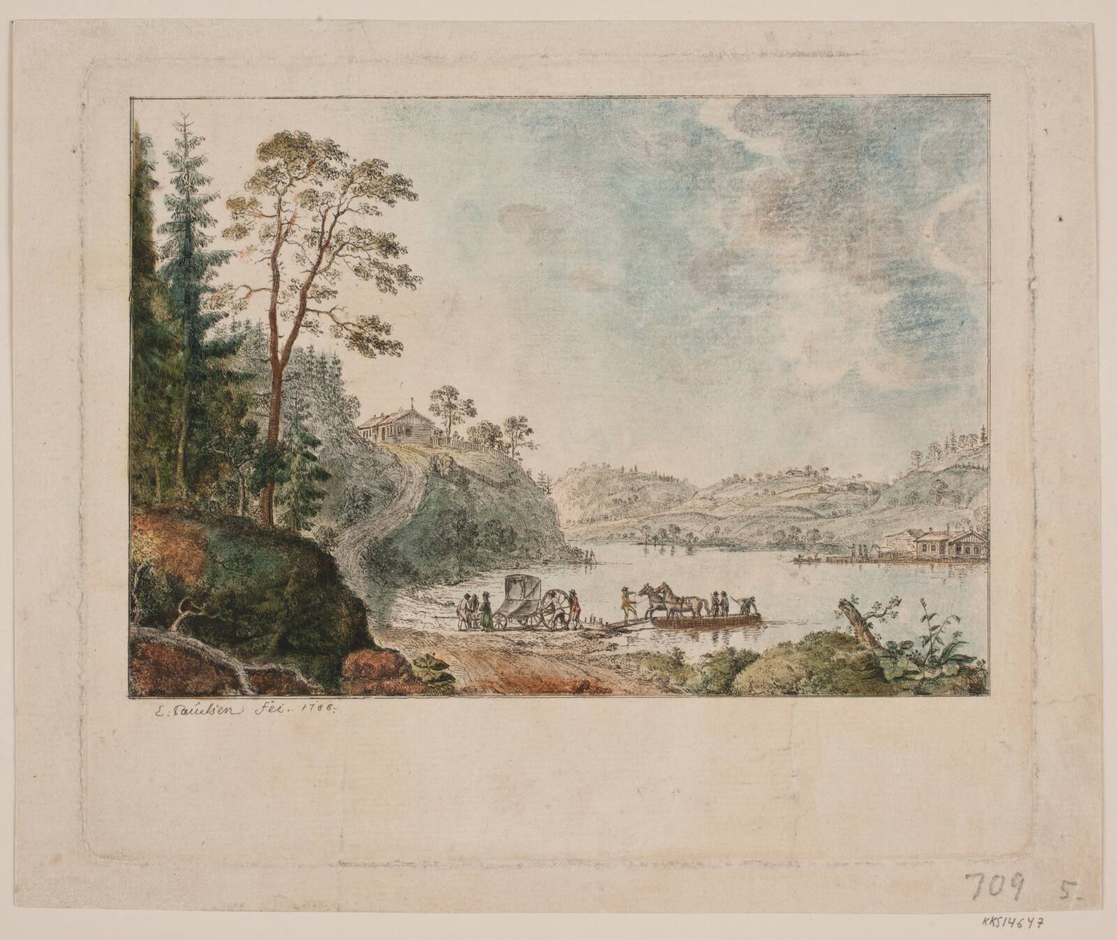 Norsk landskab, Erik Pauelsen, 1788