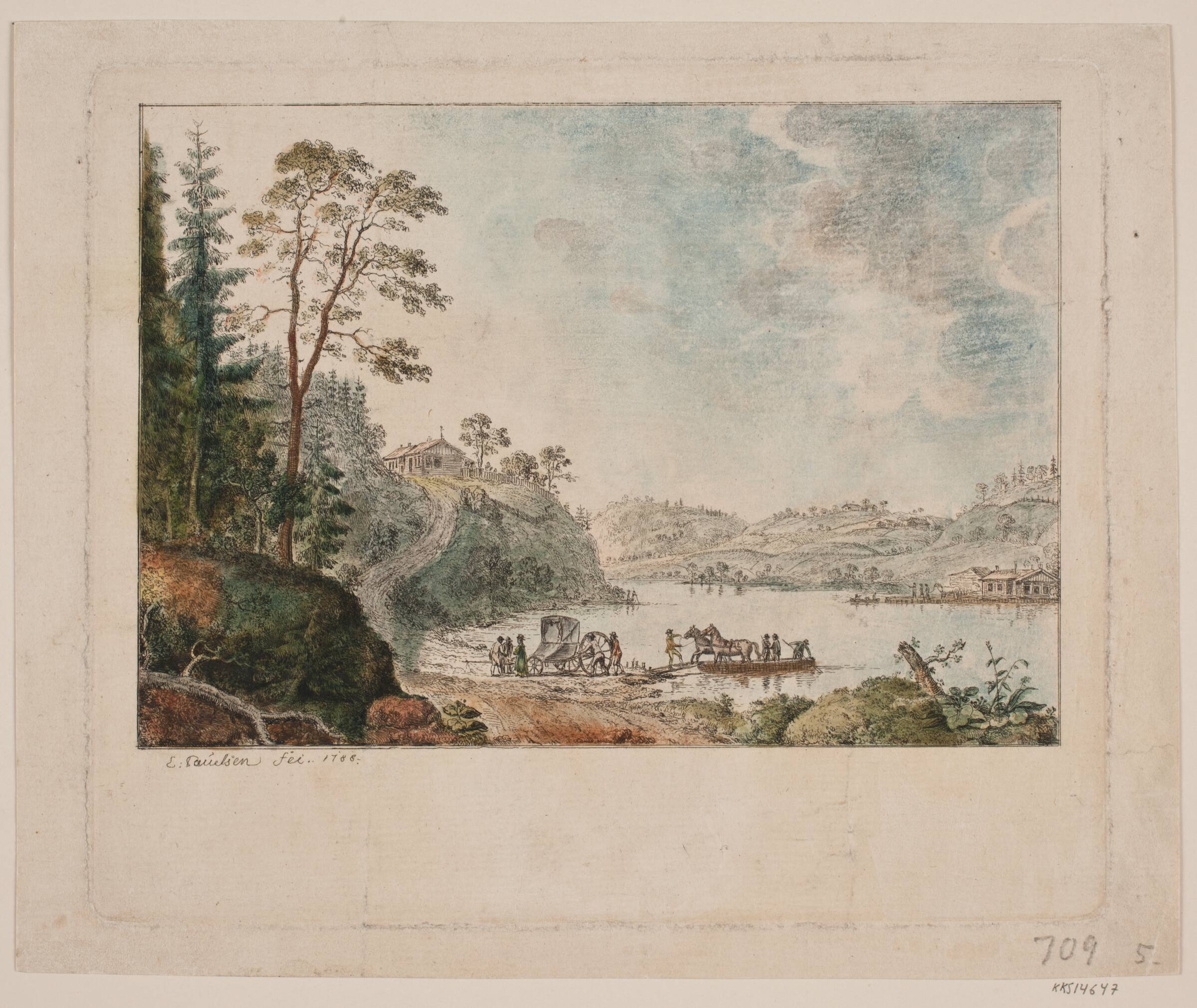 Norsk landskab, Erik Pauelsen, 1788