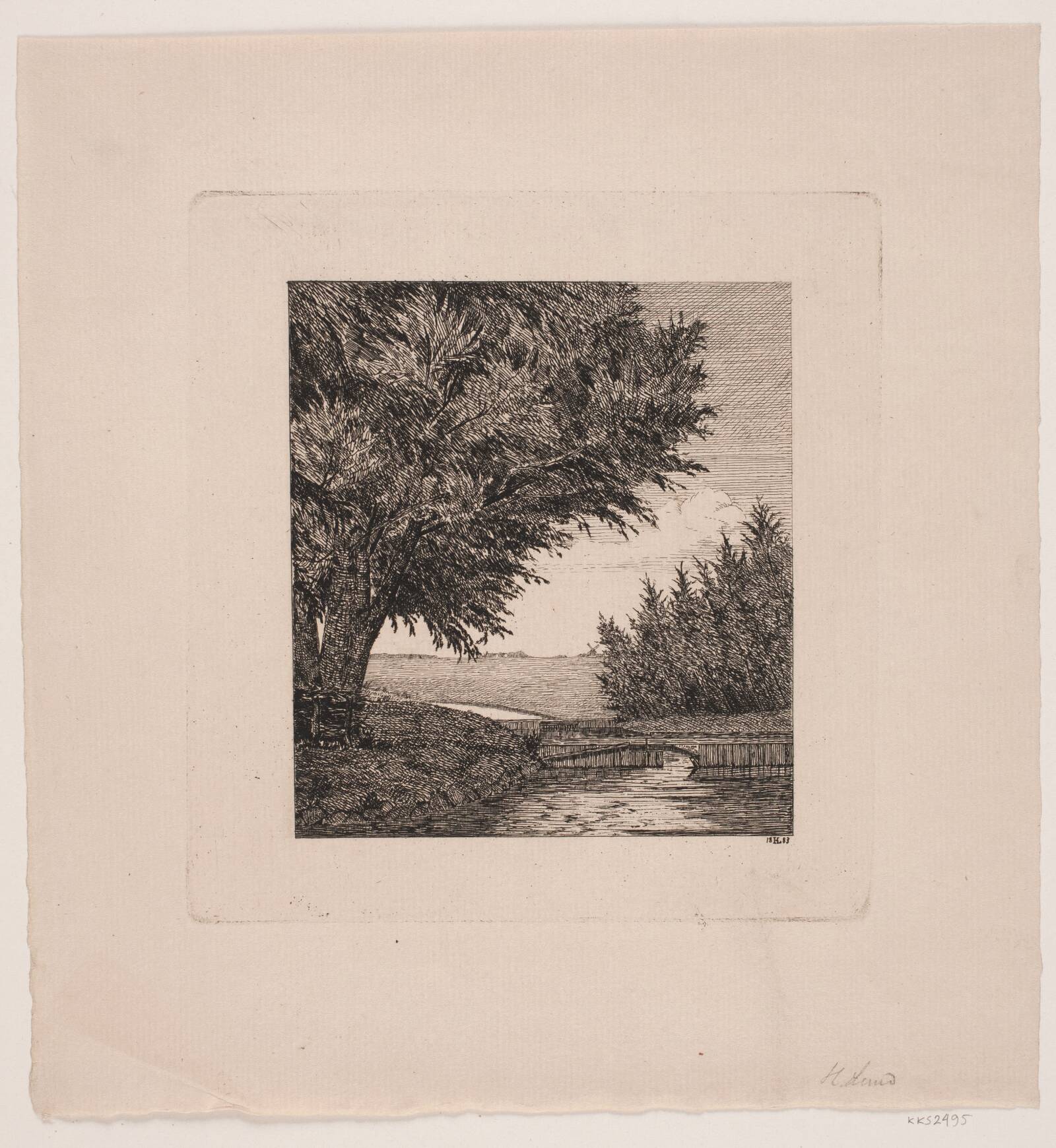 Ved Damhussøen, H. Lund, 1883