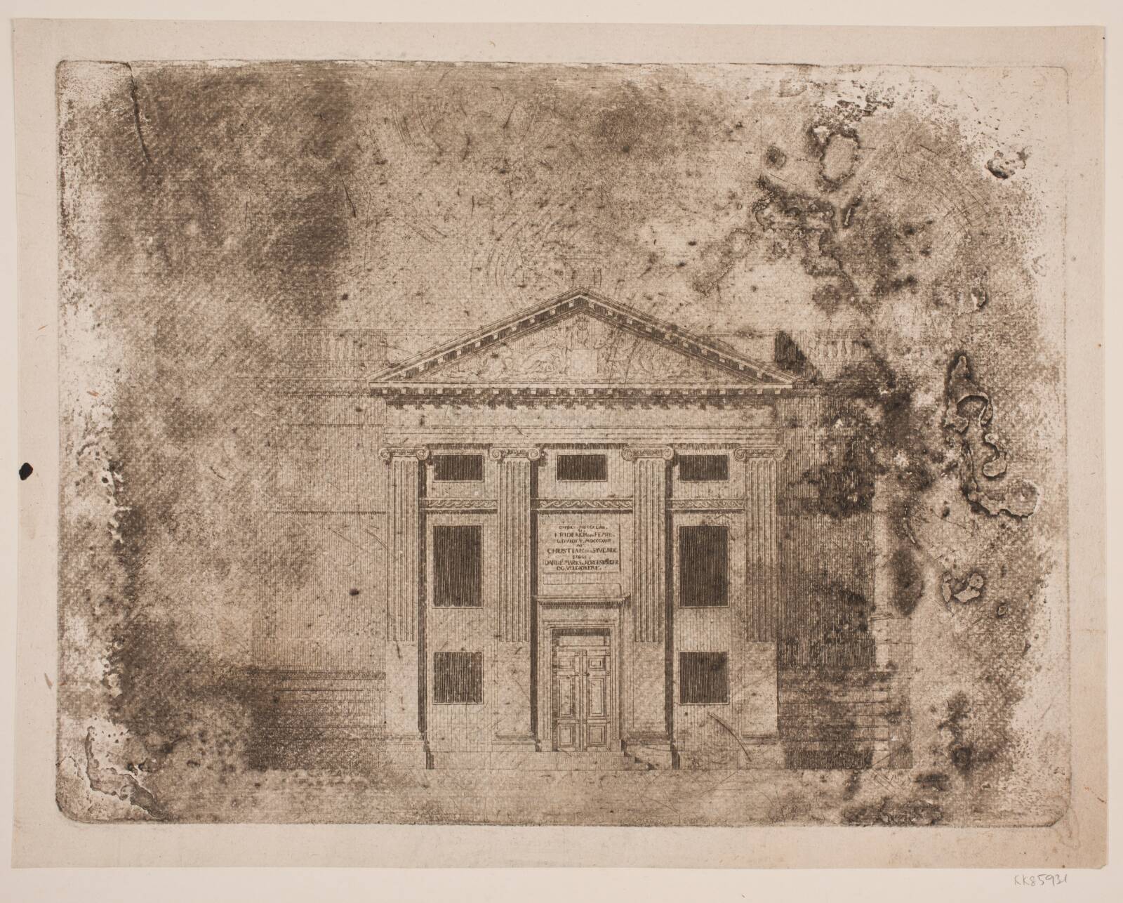 Det kgl. Teaters Facade, Bradt, F.L., 1760-1777