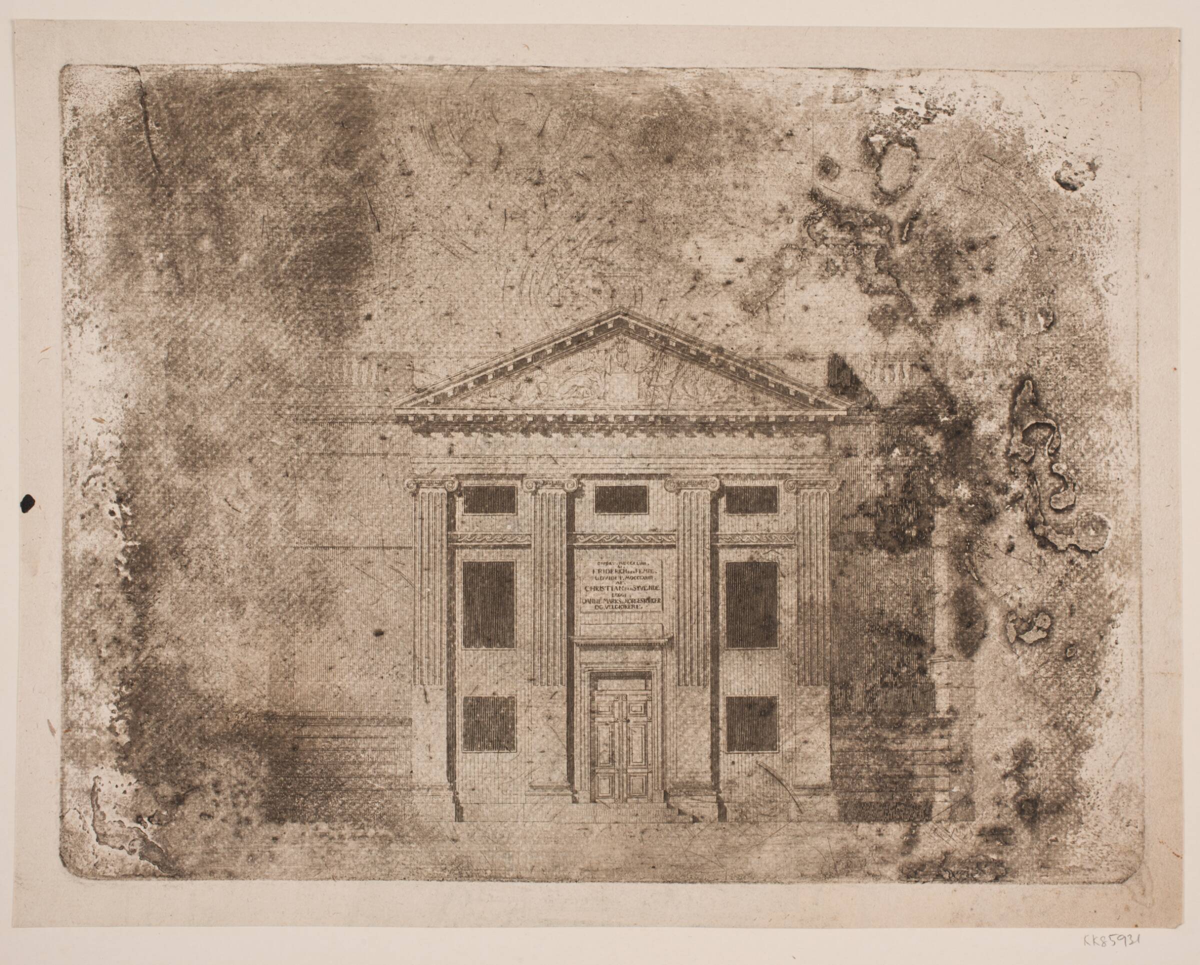 Det kgl. Teaters Facade, Bradt, F.L., 1760-1777