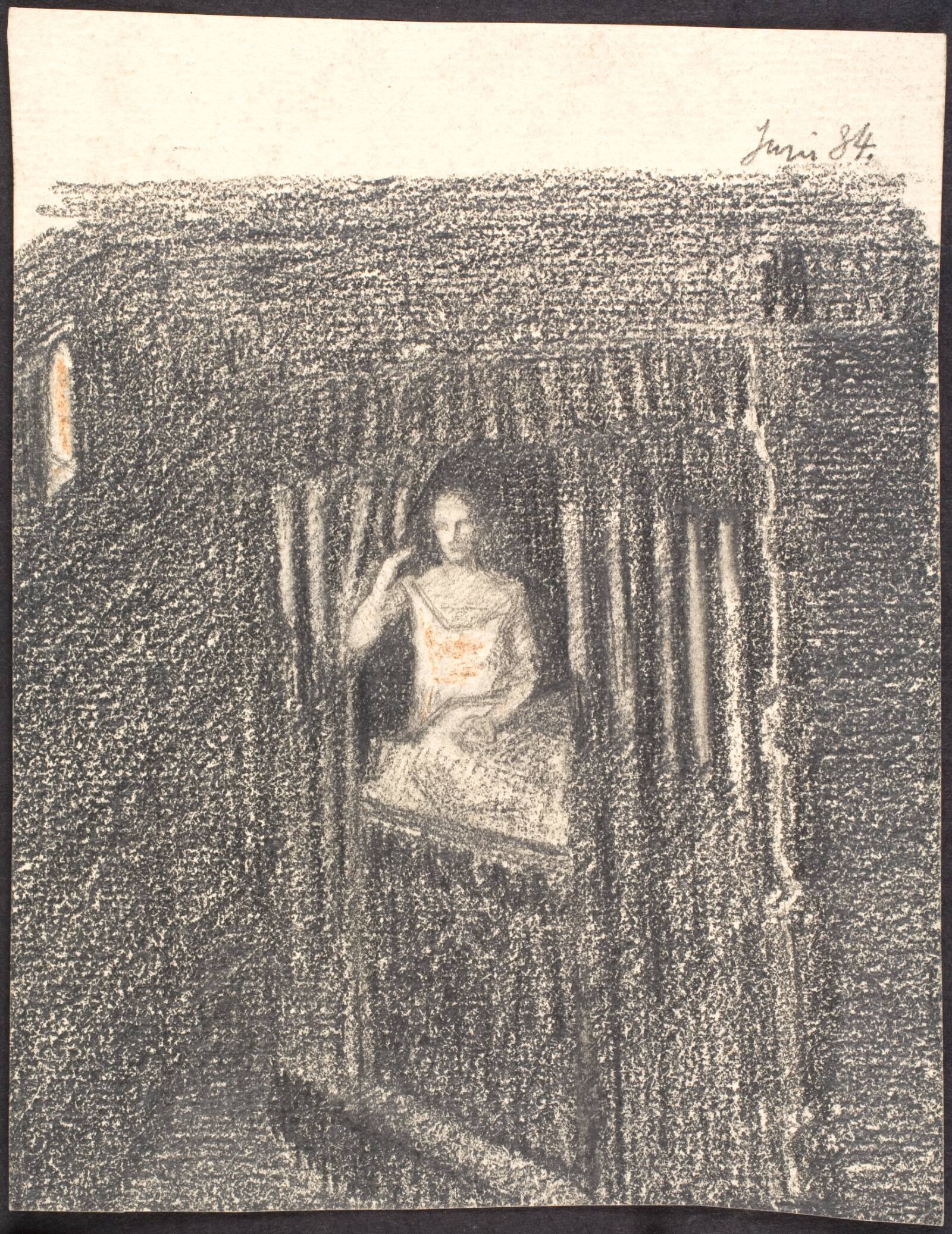 Kvinde i alkove, Agnes Slott-Møller, 1884