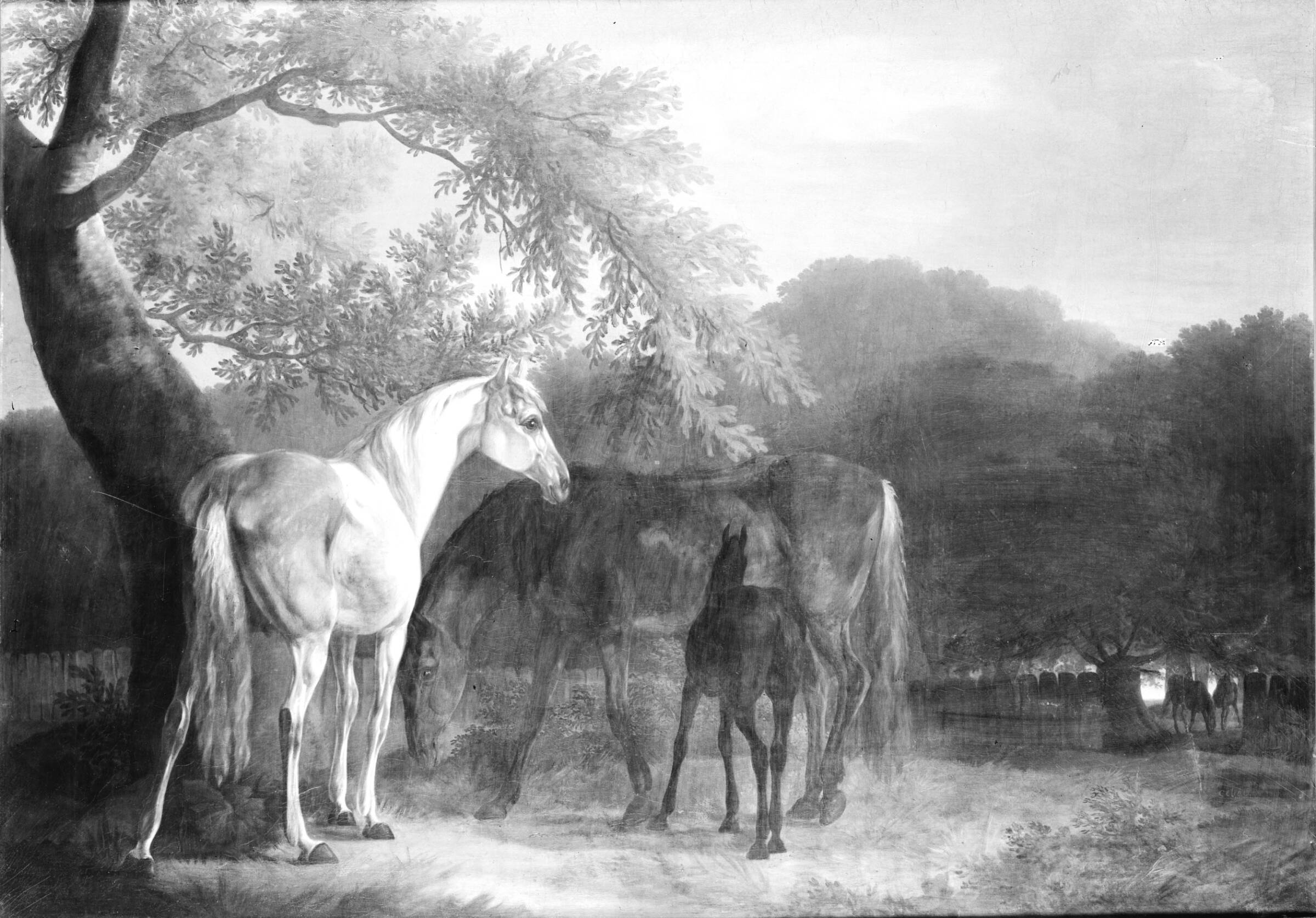 Heste i skovegn, Christian David Gebauer, 1820